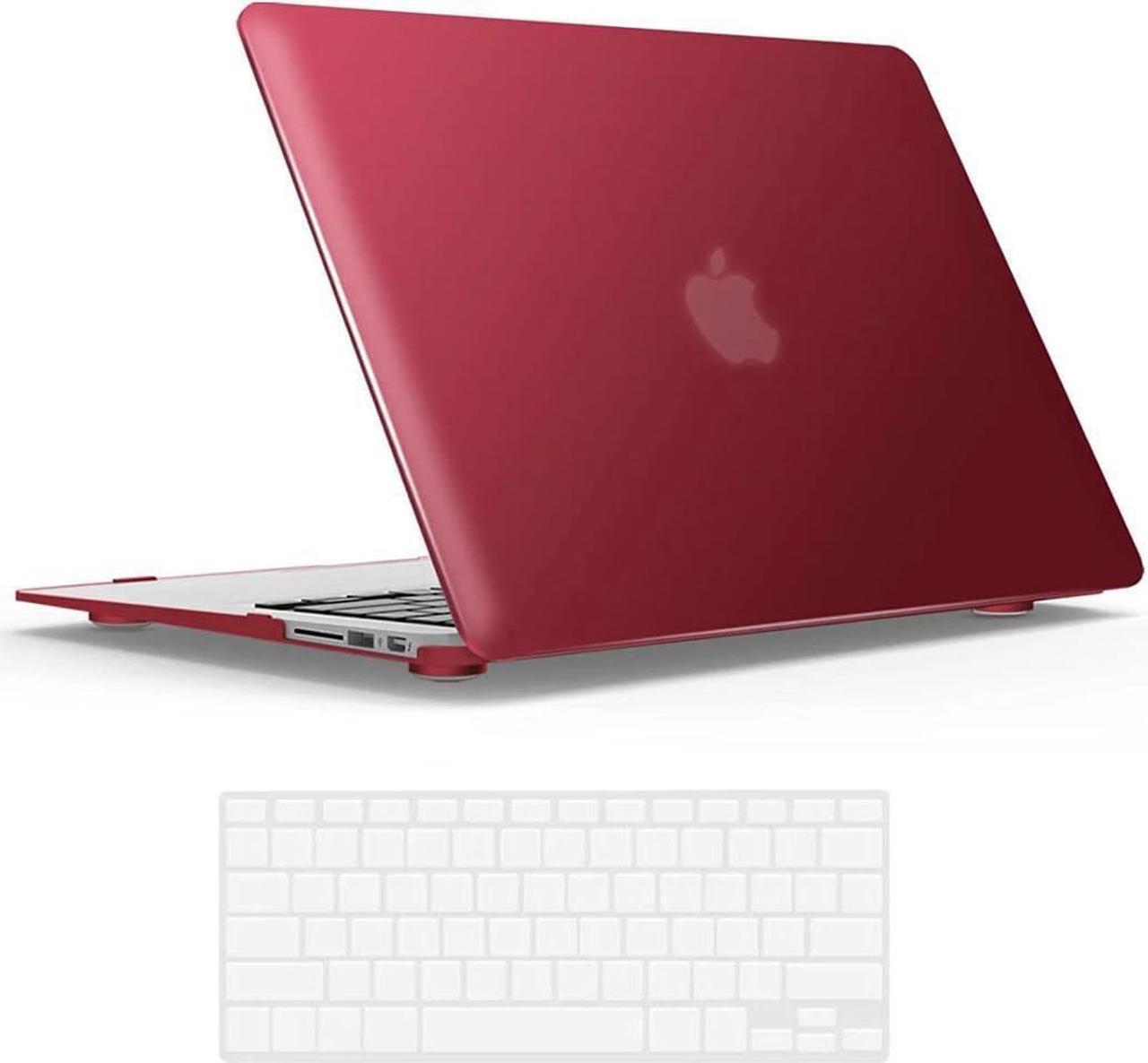 Main image of Compatible with Old Version MacBook Air 13 Inch Case (2017-2010 Release) Model: A1466 / A1369, Plastic Hard Shell Case with Keyboard for Apple Mac Air 13" Wine Red