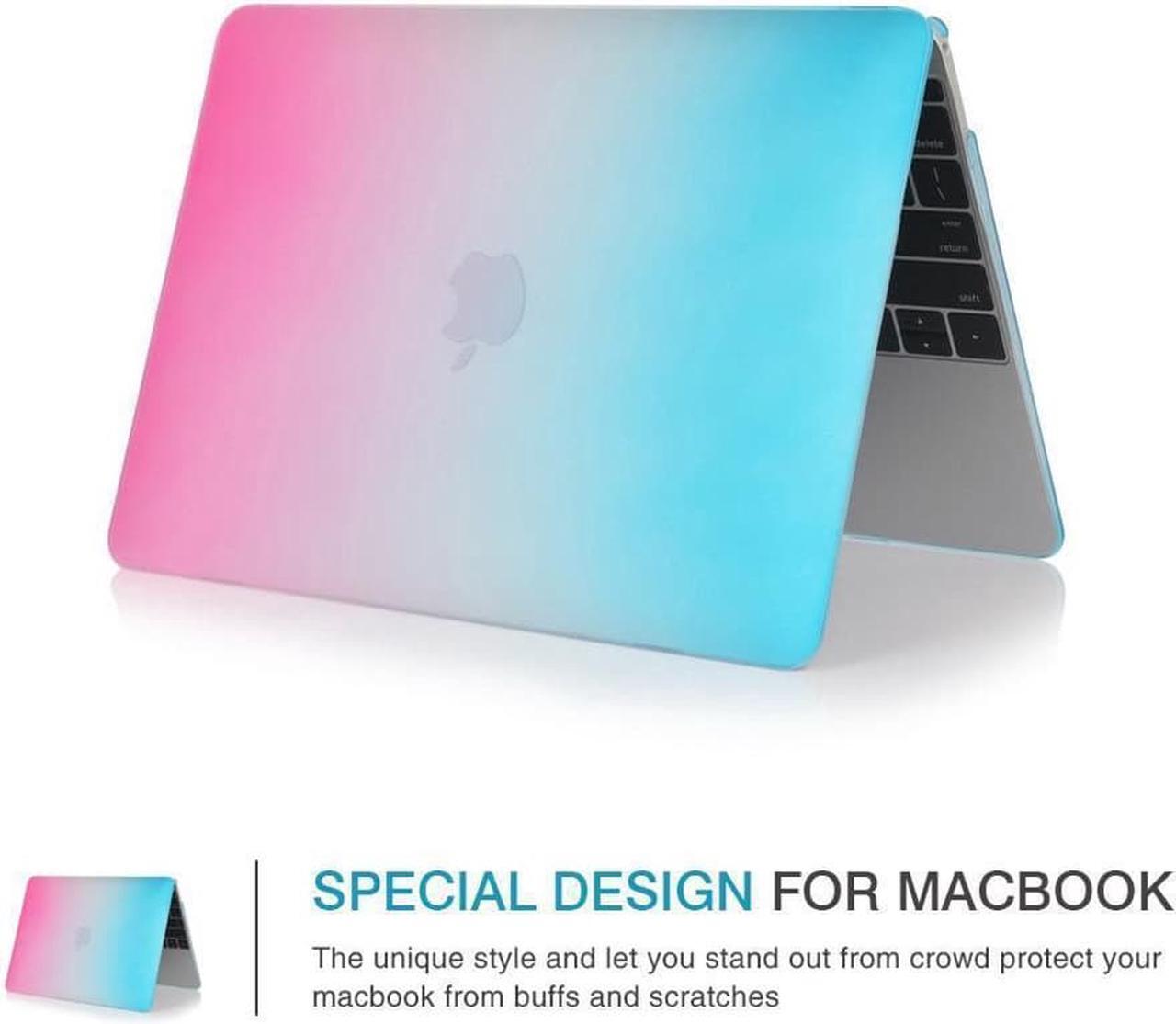 Alt view image 5 of 7 - Compatible with MacBook Air 11 Inch Case Model A1370 A1465, Soft Touch Plastic Hard Shell Cover with Keyboard Cover for Apple Mac Air 11" Rainbow Red