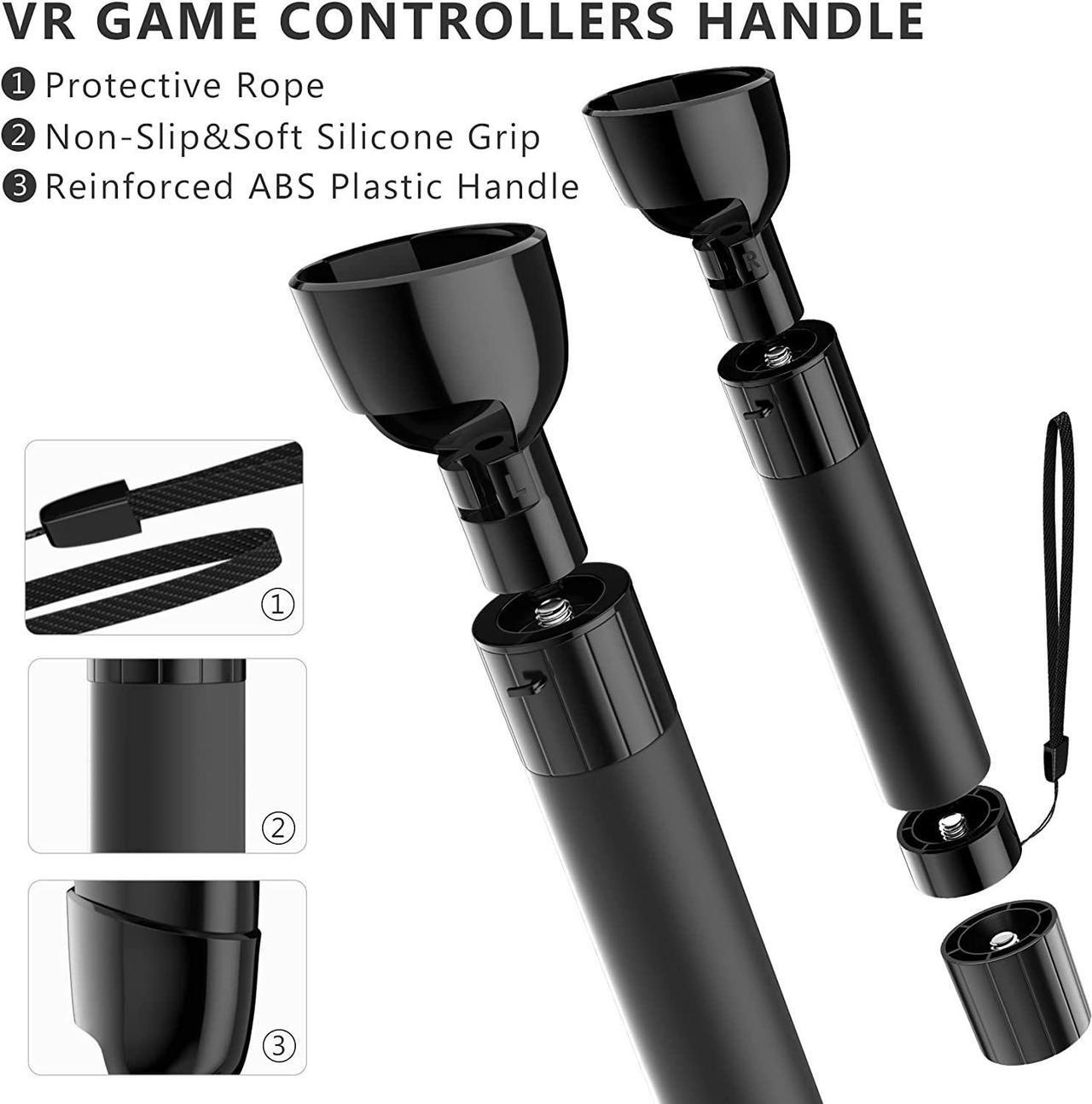 Alt view image 5 of 7 - VR Saber Handles VR Gaming Controller Handles for Meta Quest Pro, Silicone Meta Quest Pro Controller Accessories for Playing Beat Saber, Golf+, Badminton, Baseball Games