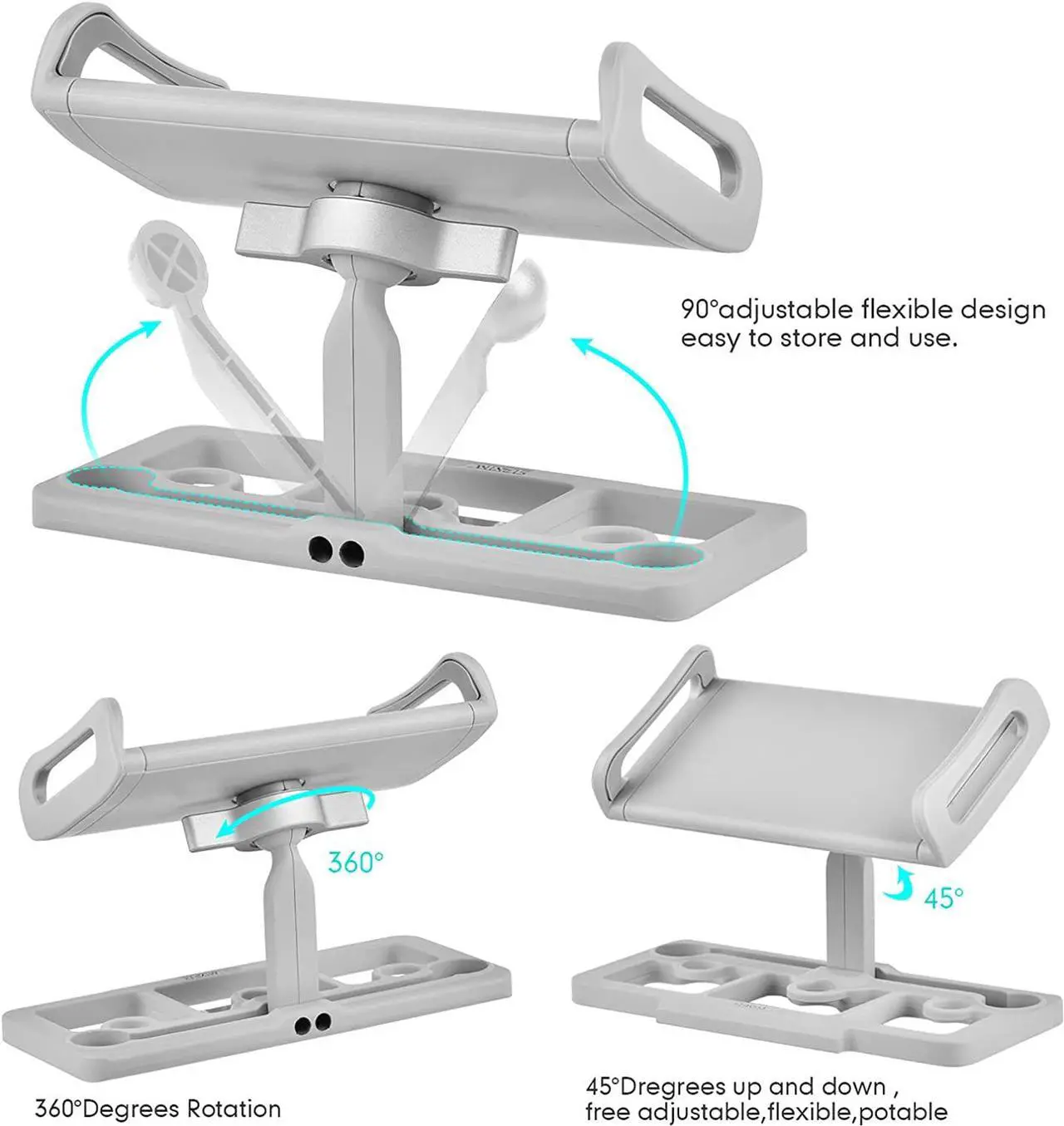 Alt view image 5 of 7 - Mavic Air 2S / Mini 2 Tablet Stand, Flexible 4-12 Inch Smart Phone & Tablet Mount Holder with Lightning & USB-C Cables for DJI Mavic Mini 2, Mavic Air 2S, Mavic Air 2, Mavic Mini Remote Controller
