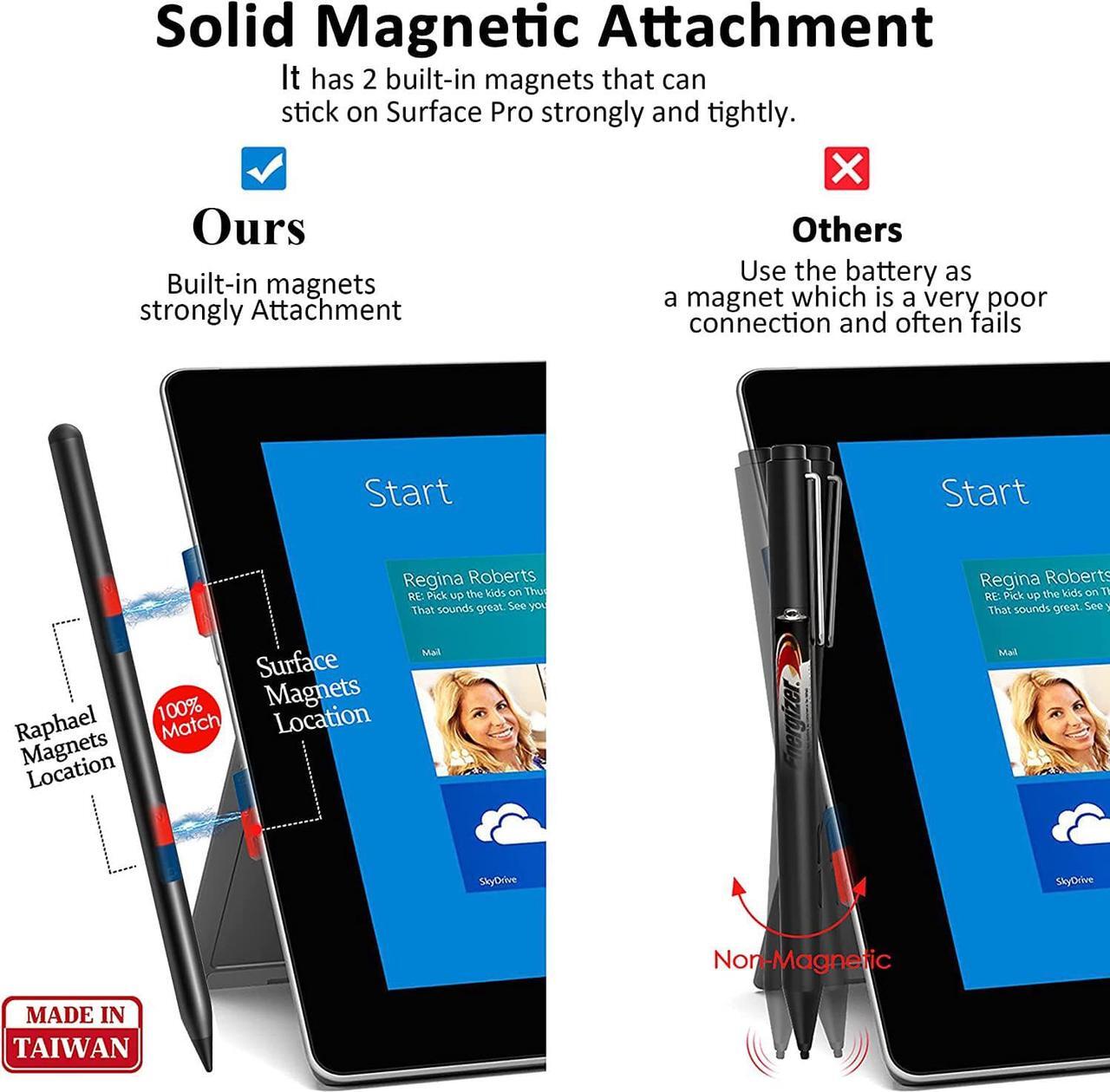 Alt view image 5 of 7 - Stylus Pen for Surface, USB C Charging, 4096 Pressure Sensitivity, Stylus For Microsoft Surface Pro 9 / Pro 8/7/6/5/4/Go/X/Book/Studio/Laptop 5/4/3/2/1/HP/ASUS/DELL, Magnetic Attachment