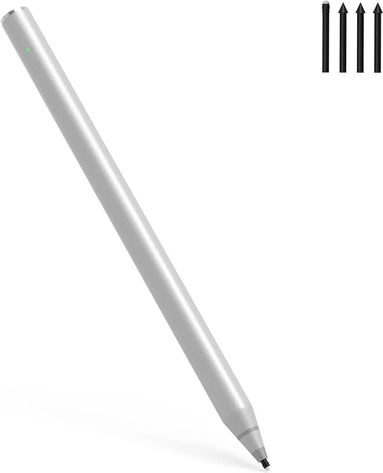 Main image of Bluetooth 4.2 Stylus Pen for Microsoft Surface Pro 9/8/X/7/6/5/4/3/Laptop 5/4/3/2/1/X/Book/Studio and Other Tablets with 4069 Pressure and Tilt Sensitivity,Palm Rejection,Magnetic Design Silver