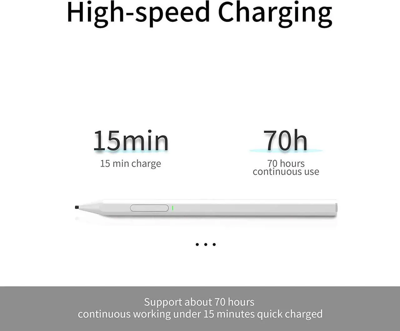 Alt view image 5 of 6 - Bluetooth 4.2 Stylus Pen for Microsoft Surface Pro 9/8/X/7/6/5/4/3/Laptop 5/4/3/2/1/X/Book/Studio and Other Tablets with 4069 Pressure and Tilt Sensitivity,Palm Rejection,Magnetic Design Silver