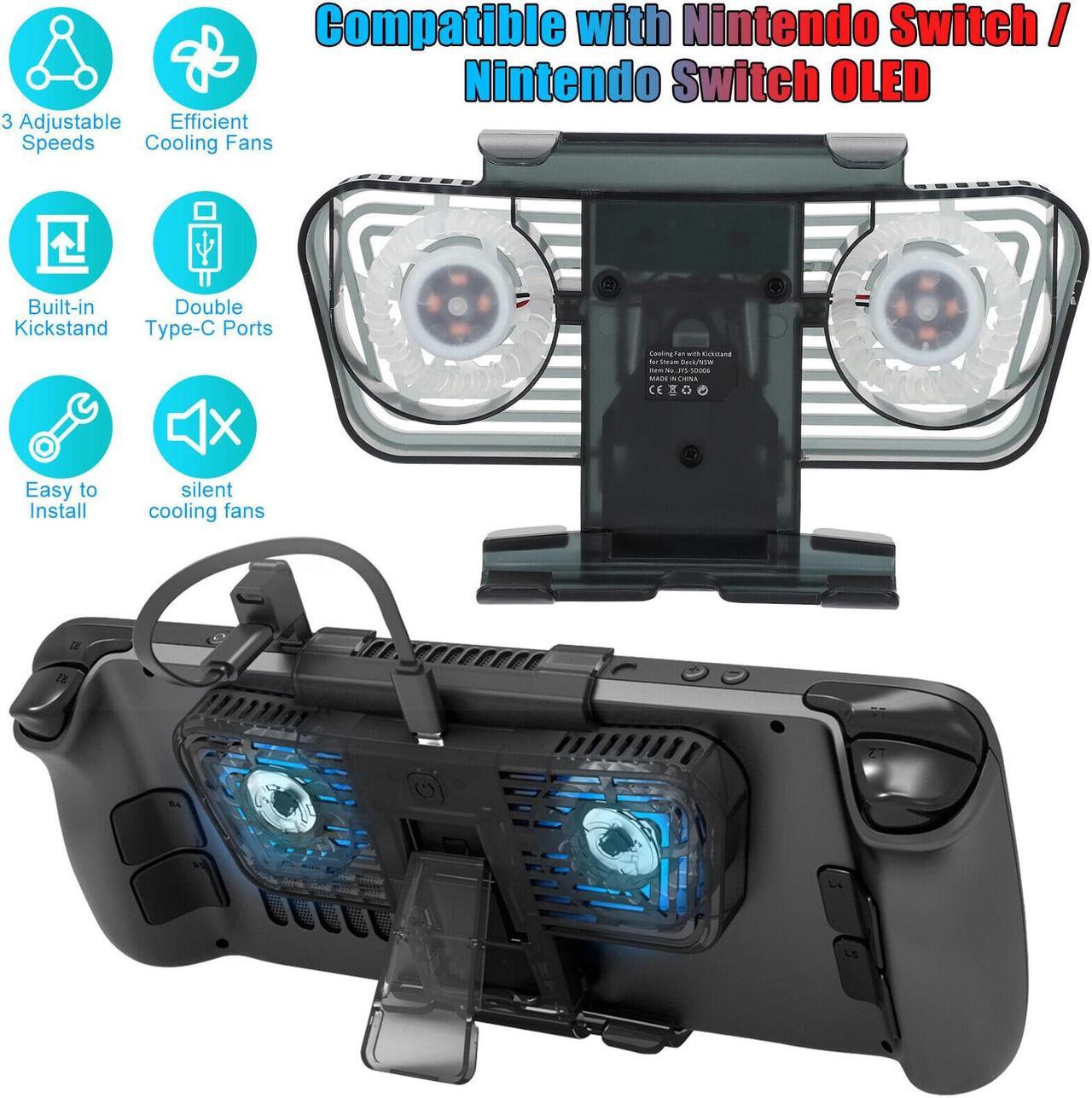 Main image of Cooling Fans for Steam Deck/Nintendo Switch OLED Console Cooler Stand Portable