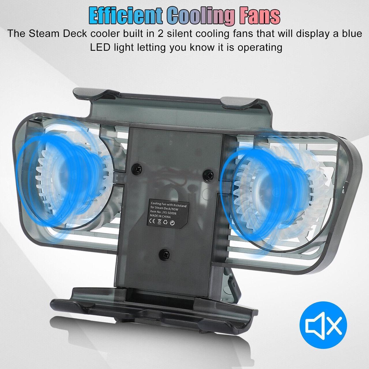 Alt view image 3 of 7 - Cooling Fans for Steam Deck/Nintendo Switch OLED Console Cooler Stand Portable