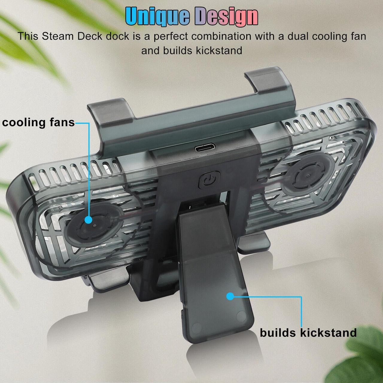 Alt view image 2 of 7 - Cooling Fans for Steam Deck/Nintendo Switch OLED Console Cooler Stand Portable