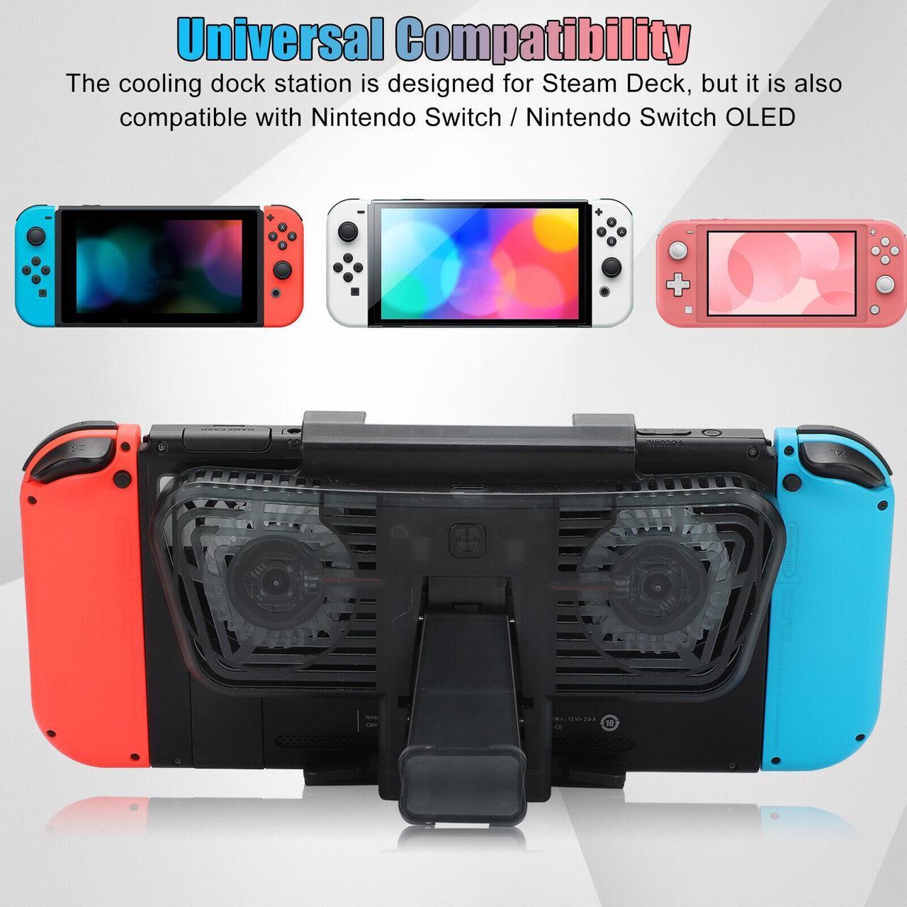 Alt view image 7 of 7 - Cooling Fans for Steam Deck/Nintendo Switch OLED Console Cooler Stand Portable