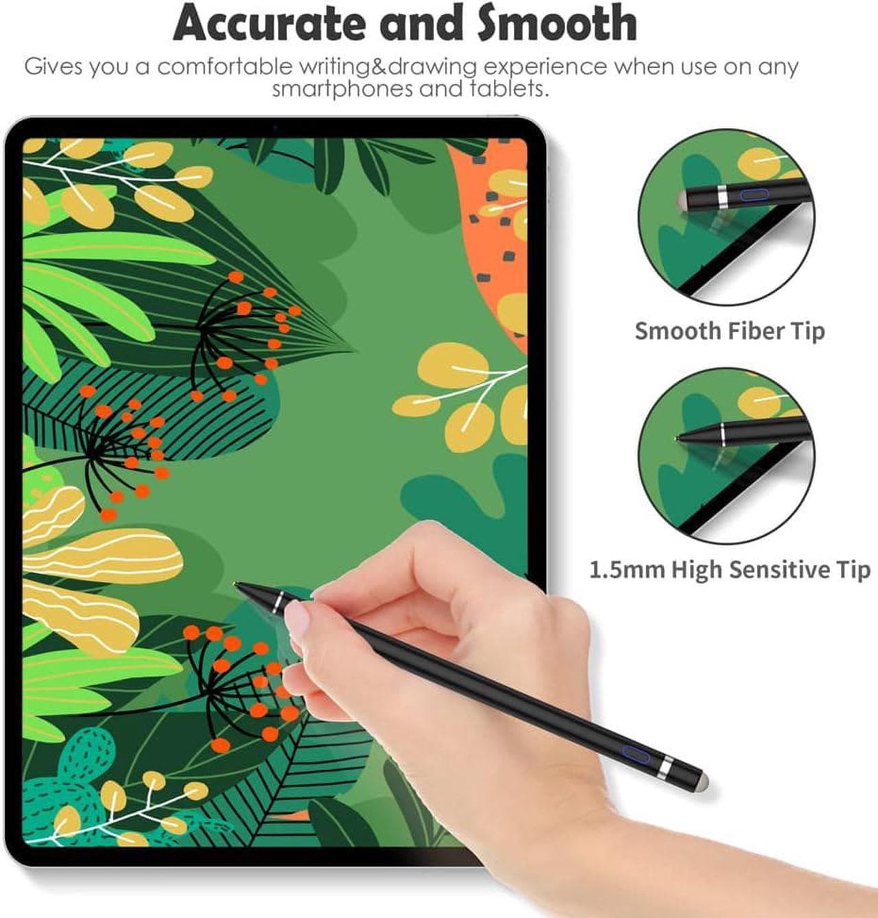 Alt view image 2 of 7 - Active Stylus Pen for Touch Screens, Dual Pen Tips for iOS & Android Drawing & Writing, High Precise Digital Pencil for iPhone 15/14/13/12/11/X/8/7/6, iPad Air/Pro/Mini, Phone/Tablet/Samsung/Kindle