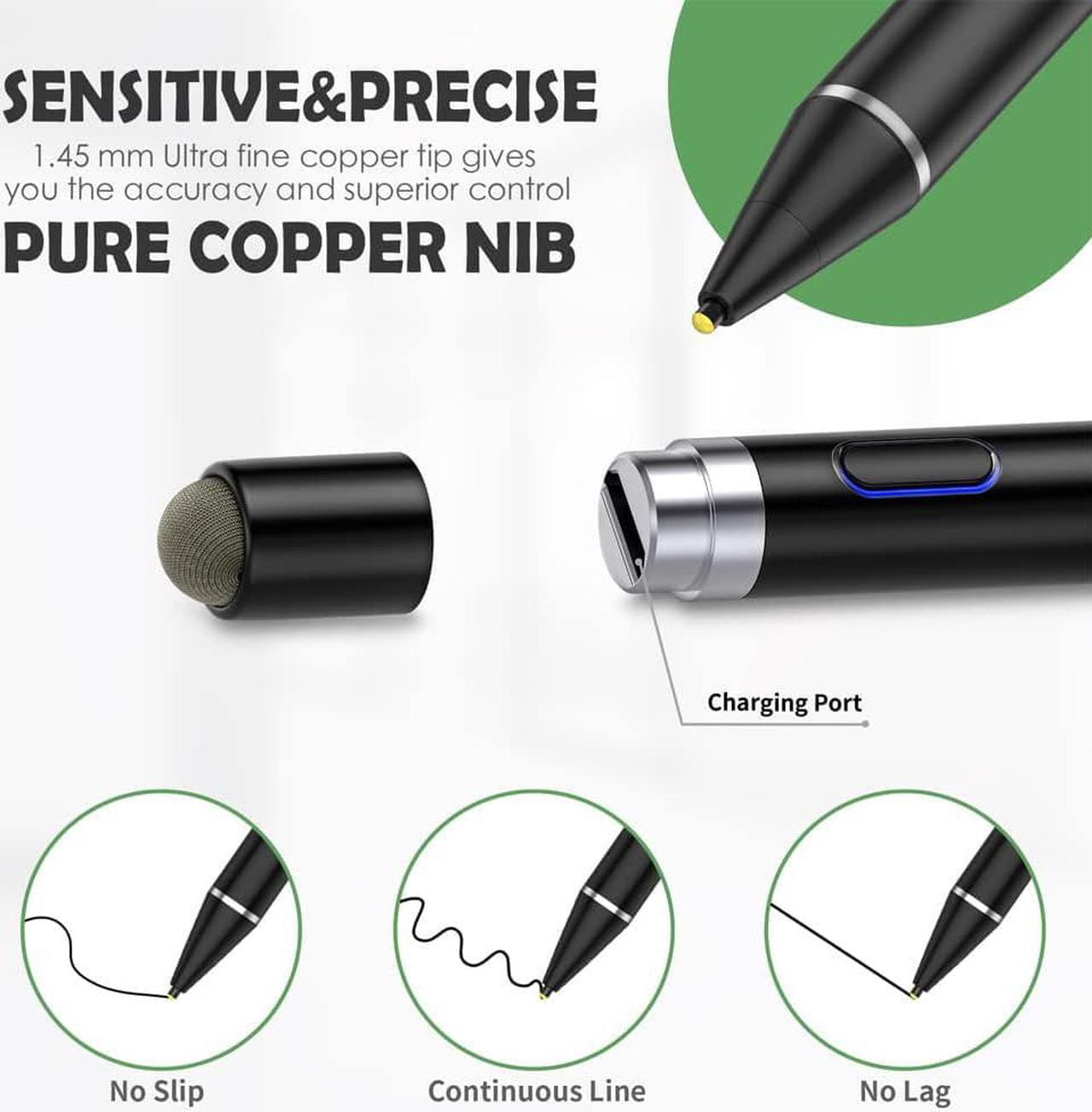 Alt view image 3 of 7 - Active Stylus Pen for Touch Screens, Dual Pen Tips for iOS & Android Drawing & Writing, High Precise Digital Pencil for iPhone 15/14/13/12/11/X/8/7/6, iPad Air/Pro/Mini, Phone/Tablet/Samsung/Kindle