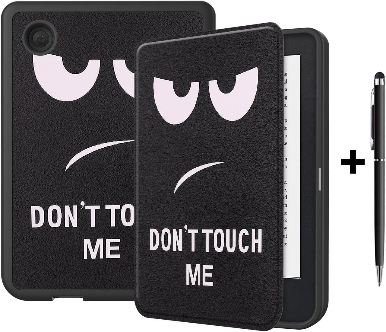 Main image of Case for 6 inch Kobo Clara 2E / Tolino Shine 4, 2022 Released, Ultra Slim Lightweight Folio Premium PU Leather Protective Cover with Auto Sleep/Wake Function, 2 in 1 Stylus Pen Black/White