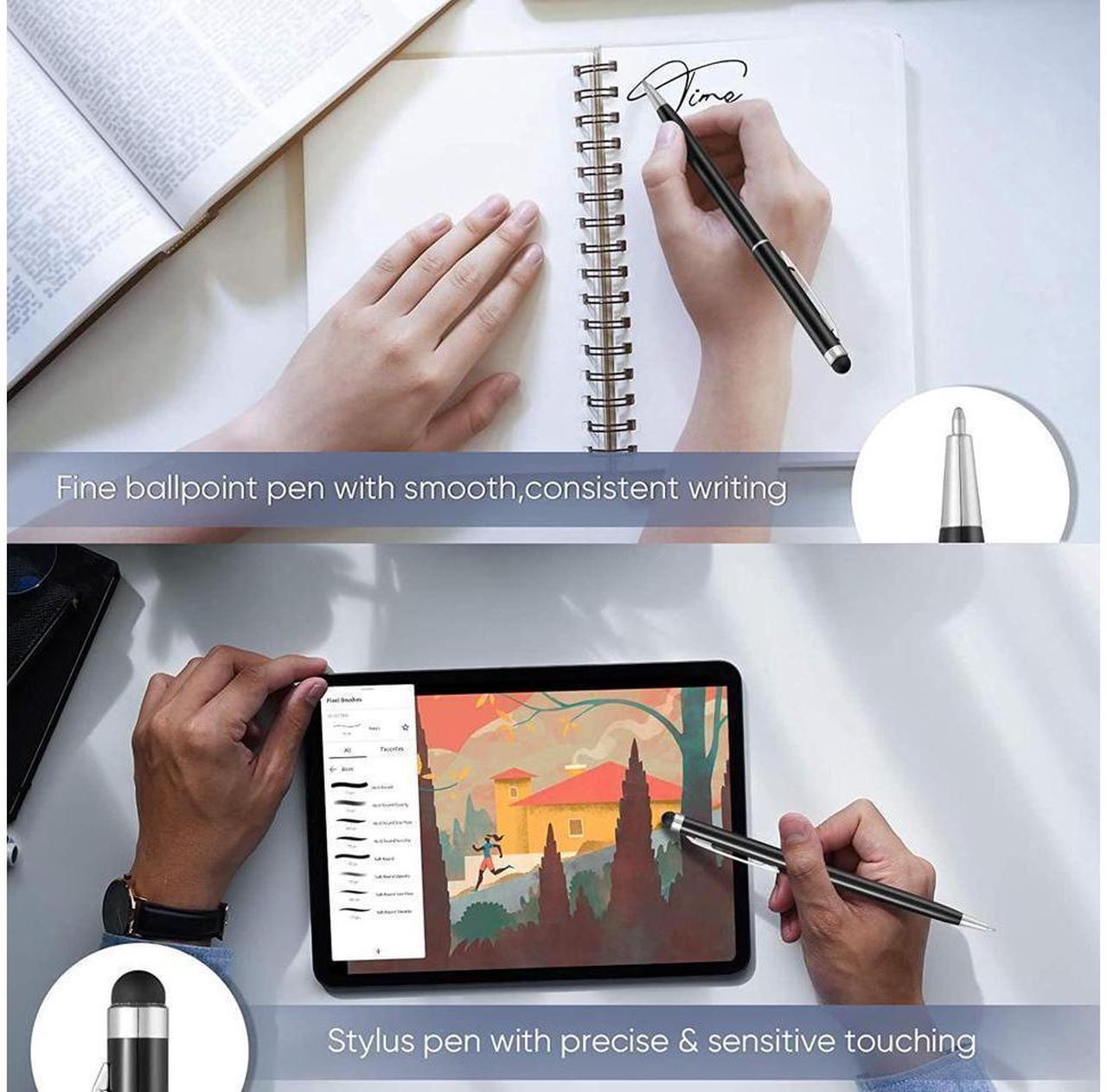 Alt view image 5 of 7 - Case for 6 inch Kobo Clara 2E / Tolino Shine 4, 2022 Released, Ultra Slim Lightweight Folio Premium PU Leather Protective Cover with Auto Sleep/Wake Function, 2 in 1 Stylus Pen Black/White