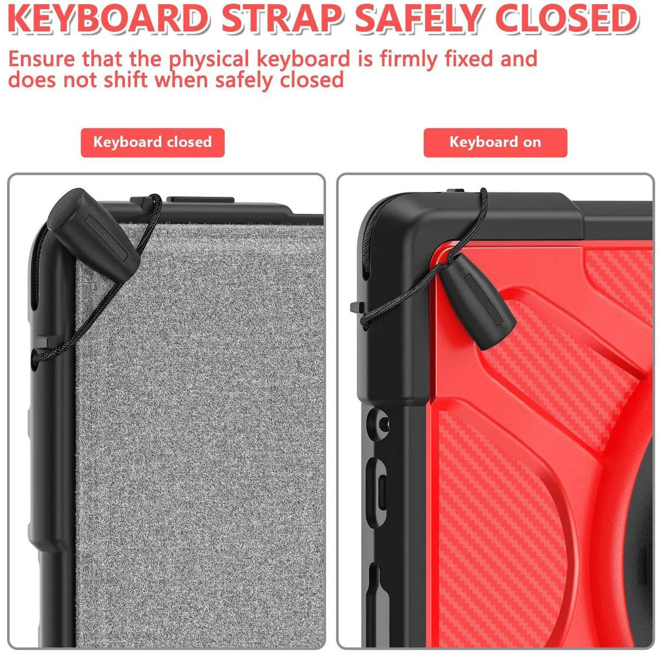 Alt view image 7 of 7 - Case For Microsoft Surface Go 3 2021 / Surface Go 2 2020 / Surface Go 2018, Heavy Duty Shockproof Cover with Kickstand, Hand Strap, 2 in 1 Pen Holder, Stylus Pen, Compatible with Type Cover Keyboard