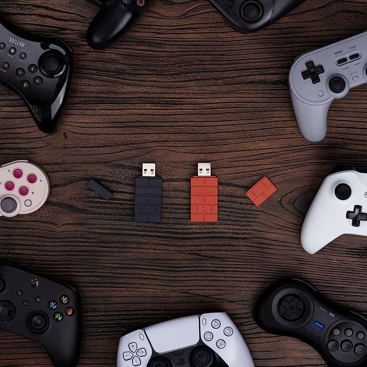 Alt view image 6 of 6 - 8BitDo USB Wireless Controller Adapter 2 Converter Dongle for Switch/Switch OLED,Steam Deck,Windows,Raspberry Pi, macOS, PS5/PS4/PS3 Controller,Xbox Series X/S,Xbox One Bluetooth Controller, OTG Cable