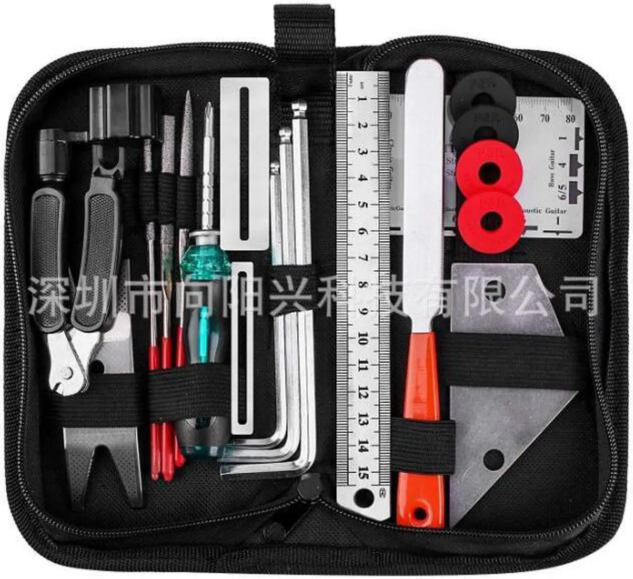 Main image of Guitar Repairing Tools, Hex Wrench Instrument Maintenance Tool Kit Gauge Measuring Accessories Gift for Mandolins for Ukulele for Craftsmen for Bass
