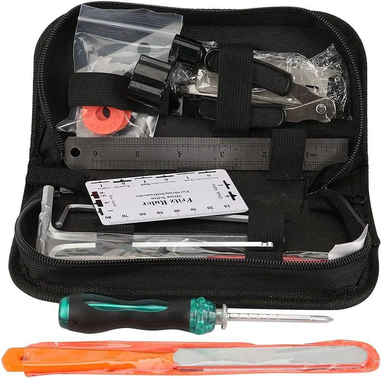 Alt view image 2 of 7 - Guitar Repairing Tools, Hex Wrench Instrument Maintenance Tool Kit Gauge Measuring Accessories Gift for Mandolins for Ukulele for Craftsmen for Bass