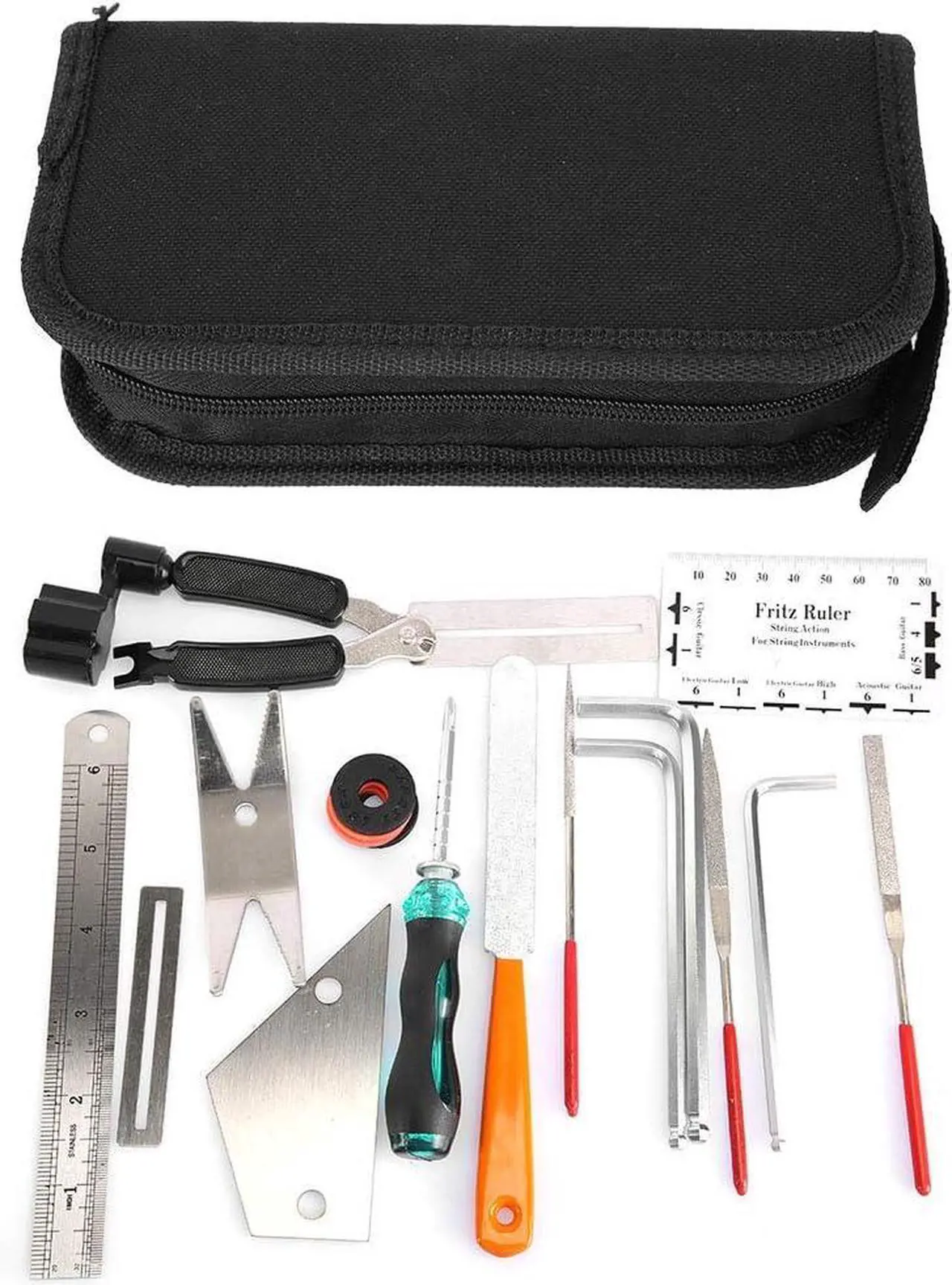 Alt view image 4 of 7 - Guitar Repairing Tools, Hex Wrench Instrument Maintenance Tool Kit Gauge Measuring Accessories Gift for Mandolins for Ukulele for Craftsmen for Bass