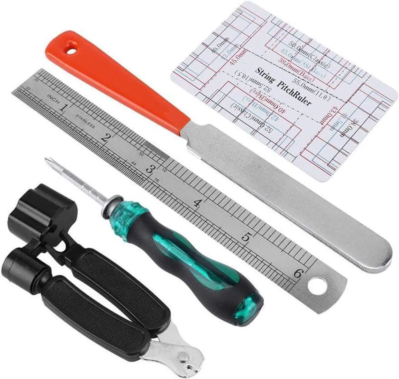 Alt view image 7 of 7 - Guitar Repairing Tools, Hex Wrench Instrument Maintenance Tool Kit Gauge Measuring Accessories Gift for Mandolins for Ukulele for Craftsmen for Bass