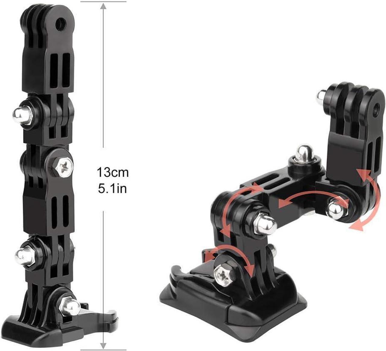 Alt view image 2 of 7 - Motorcycle Helmet Chin Mount Kits for GoPro Hero 12 11 10 9 8 7 6 5 4 Hero Session, AKASO, SJCAM, Yi Action Camera Includes Adhesive Pads Flat Curved J-Hook Mount