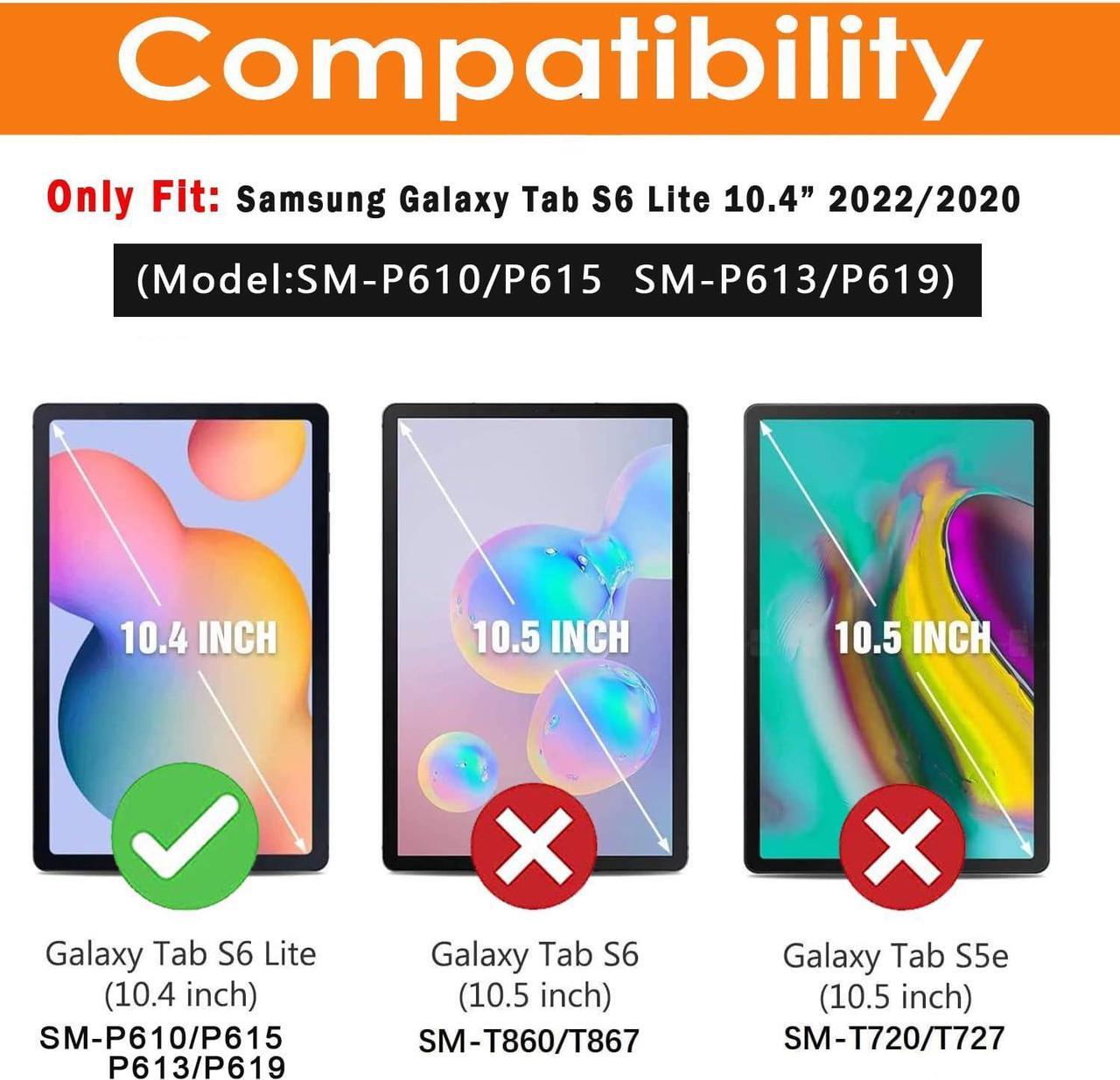 Alt view image 2 of 7 - [2 Pack] Screen Protector for Samsung Galaxy Tab S6 Lite 10.4 inch 2022/2020 SM-P610/P613/P615/P619, 9H Hardness Tempered Glass Film, S Pen Compatible/Face ID/Case Friendly