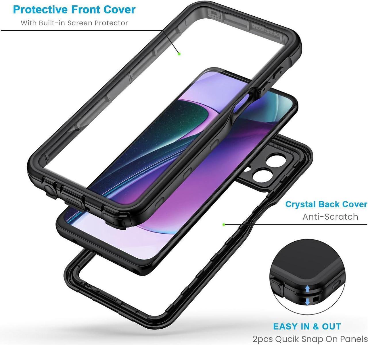 Alt view image 4 of 7 - For Moto G Stylus 5G 2023 Case, IP68 Waterproof Dustproof with Built-in Screen Protector, Rugged Full Body Shockproof Phone Cover for Motorola G Stylus 5G 2023