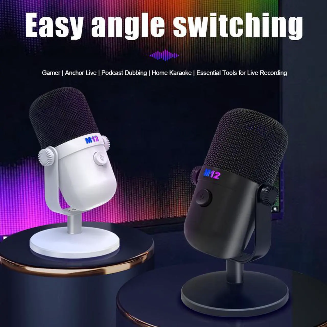Alt view image 2 of 5 - Desktop Condenser Microphone Recording Singing Gaming Wired Mic For Computer/PC/Phone