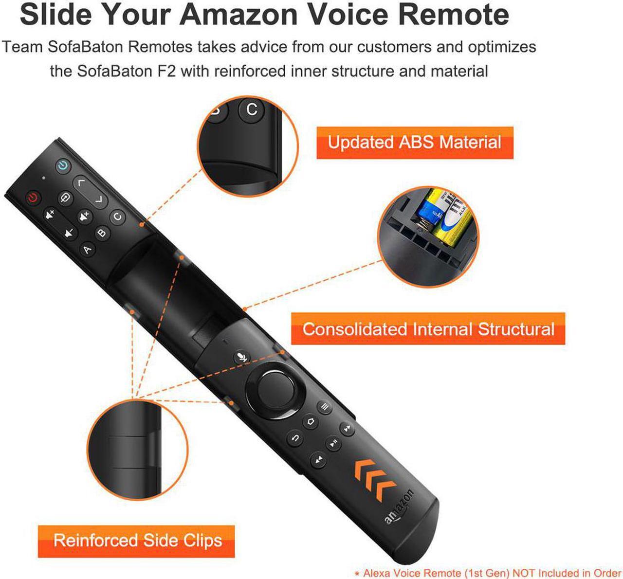 Alt view image 4 of 7 - SofaBaton F2 Universal Remote Control Attachment for Amazon Fire TV Streaming Player with Power Volume and Mute Buttons
