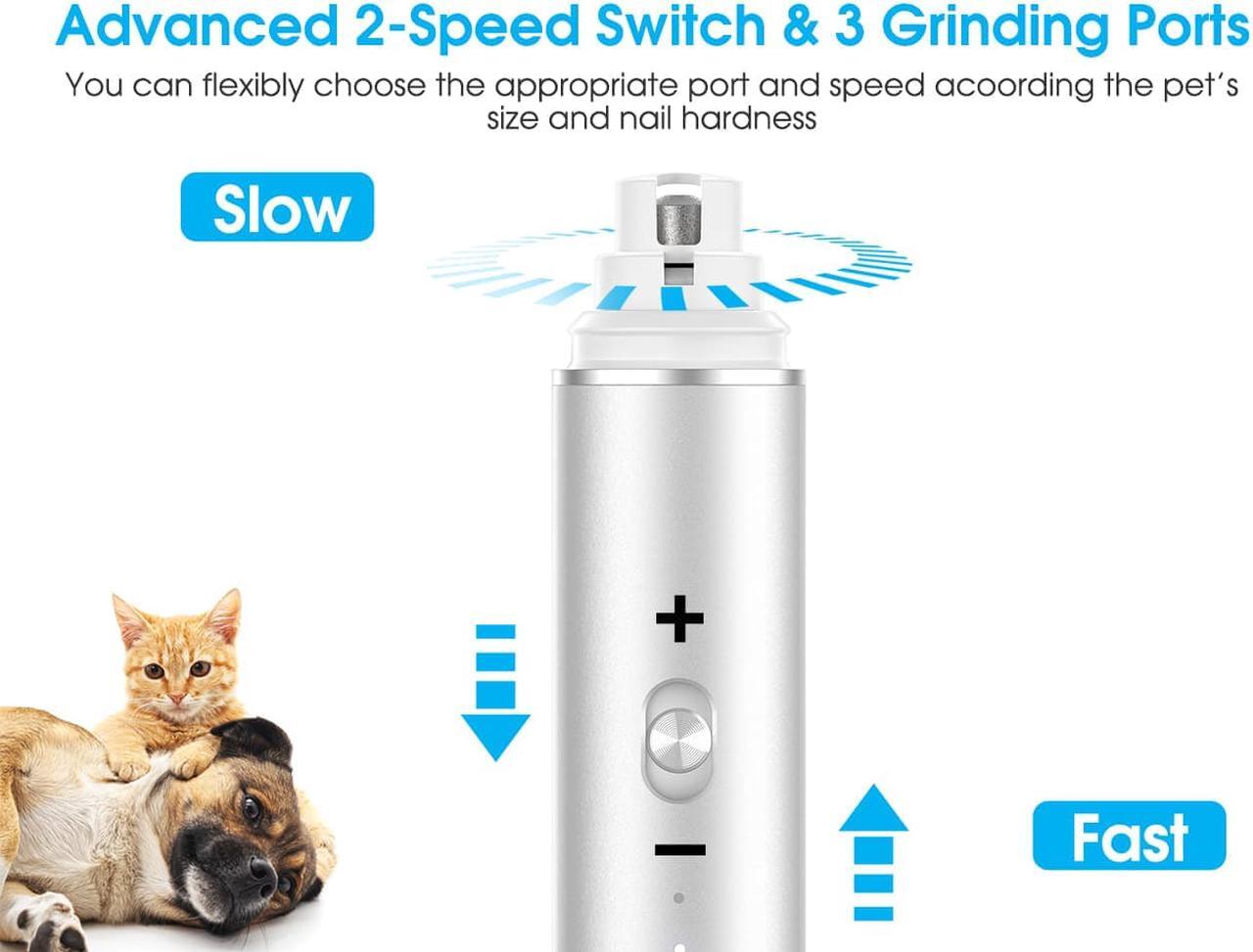 Alt view image 5 of 6 - Dog Nail Grinder, Professional Pet Nail Trimmer, 2-Speed Ultra Quiet & Powerful Nail Clippers, Painless Paws Grooming & Smoothing for All Size Dogs Cats ( Type-C Charging )