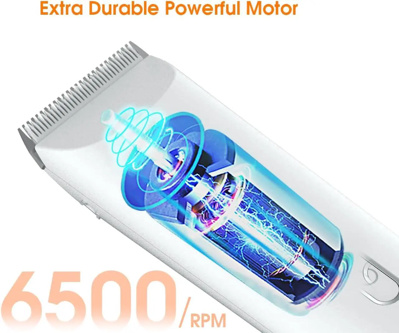 Alt view image 6 of 7 - Dog Clippers Professional Cordless Dog Grooming Kit, Low Noise & Rechargeable & Safe & Sharp Dog Hair Clippers for Thick Coats Trimmers, Hair Clippers Set with Comb Guides for Dogs Cats Pets