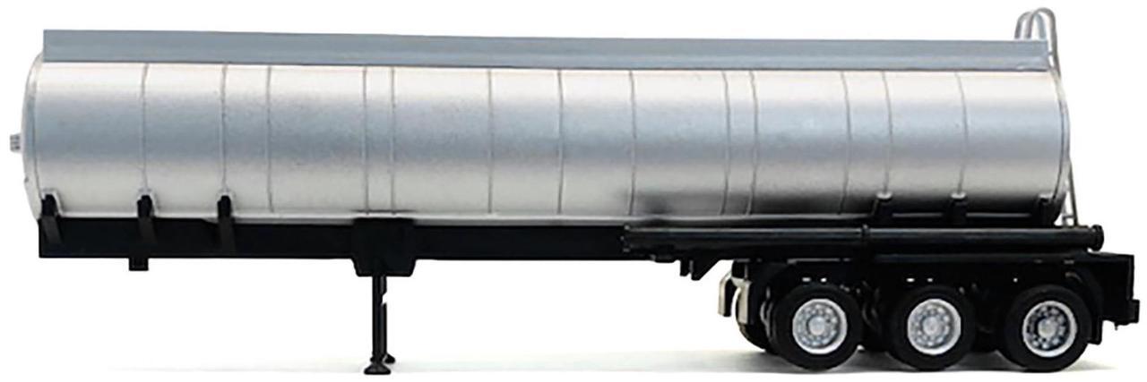 Alt view image 7 of 9 - 3-Axle Chemical Tanker Trailer Silver 1/87 (HO) Plastic Model by Promotex