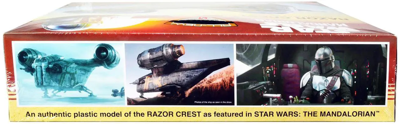 Alt view image 5 of 8 - Skill 2 Model Kit Razor Crest Spaceship "Star Wars: The Mandalorian" 1/72 Scale Model by AMT