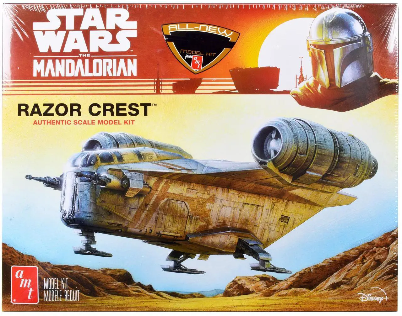 Alt view image 8 of 8 - Skill 2 Model Kit Razor Crest Spaceship "Star Wars: The Mandalorian" 1/72 Scale Model by AMT