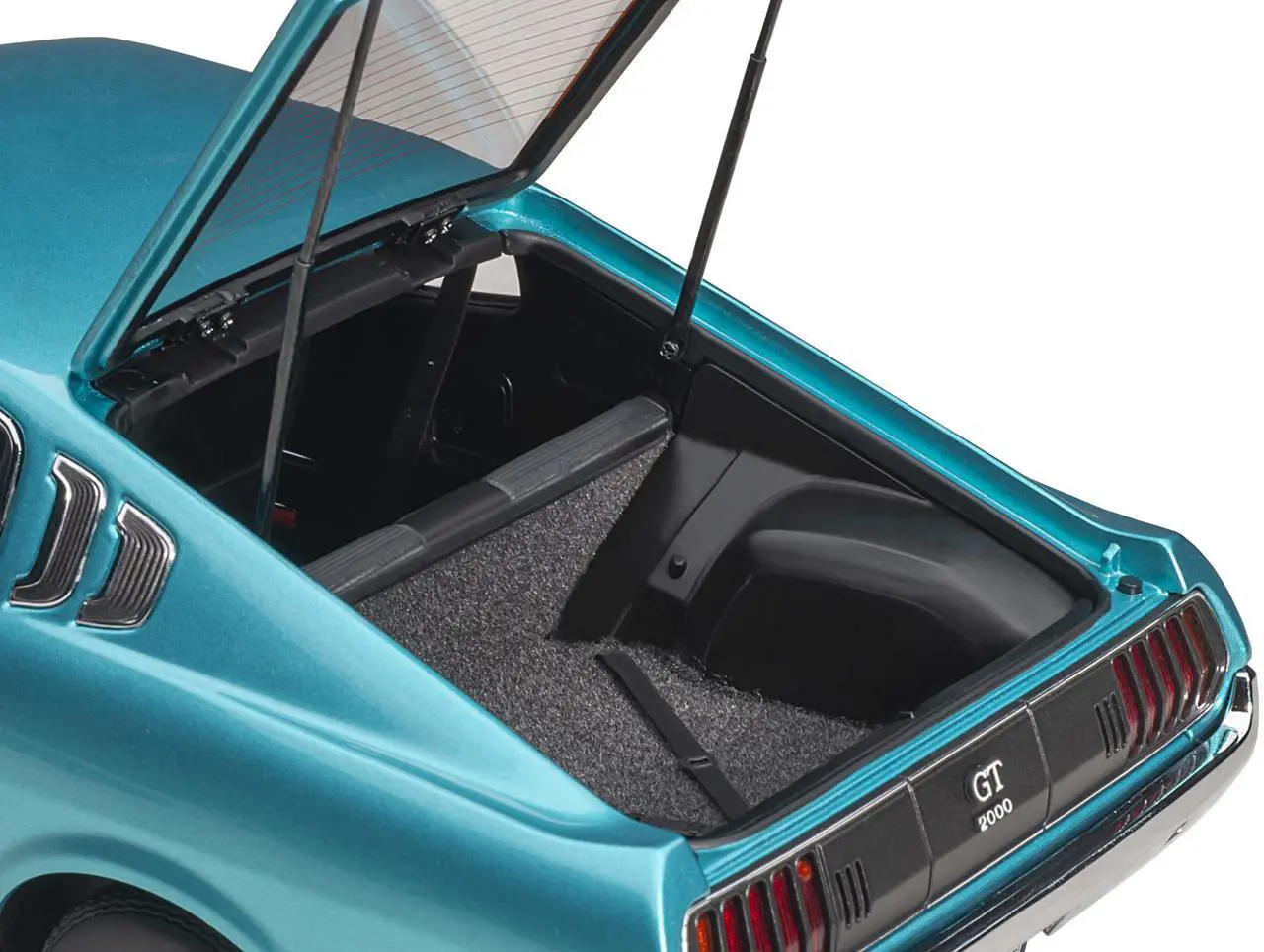 Alt view image 9 of 9 - 1973 Toyota Celica Liftback 2000GT (RA25) RHD (Right Hand Drive) Turquoise Blue Metallic 1/18 Model Car by Autoart