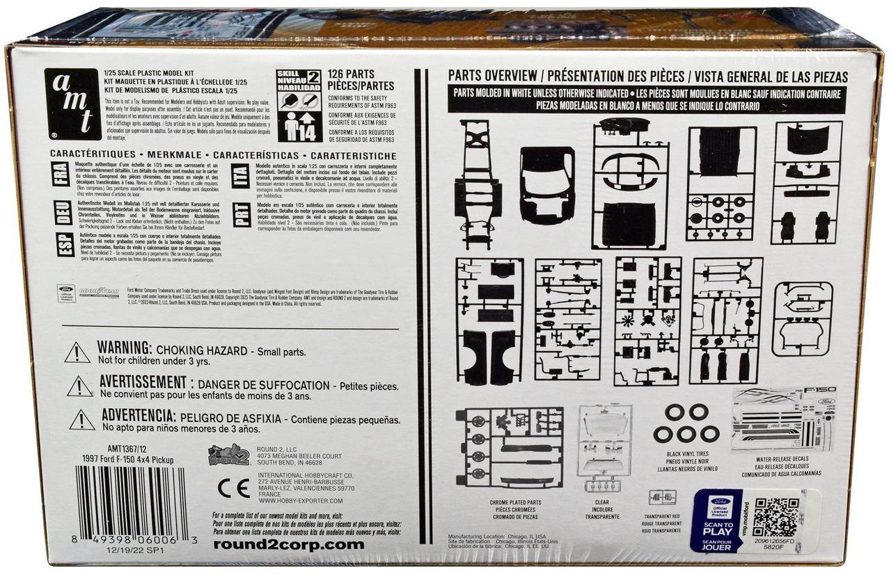 Alt view image 8 of 9 - 1997 Ford F-150 4x4 Pickup Truck Plastic Model Kit