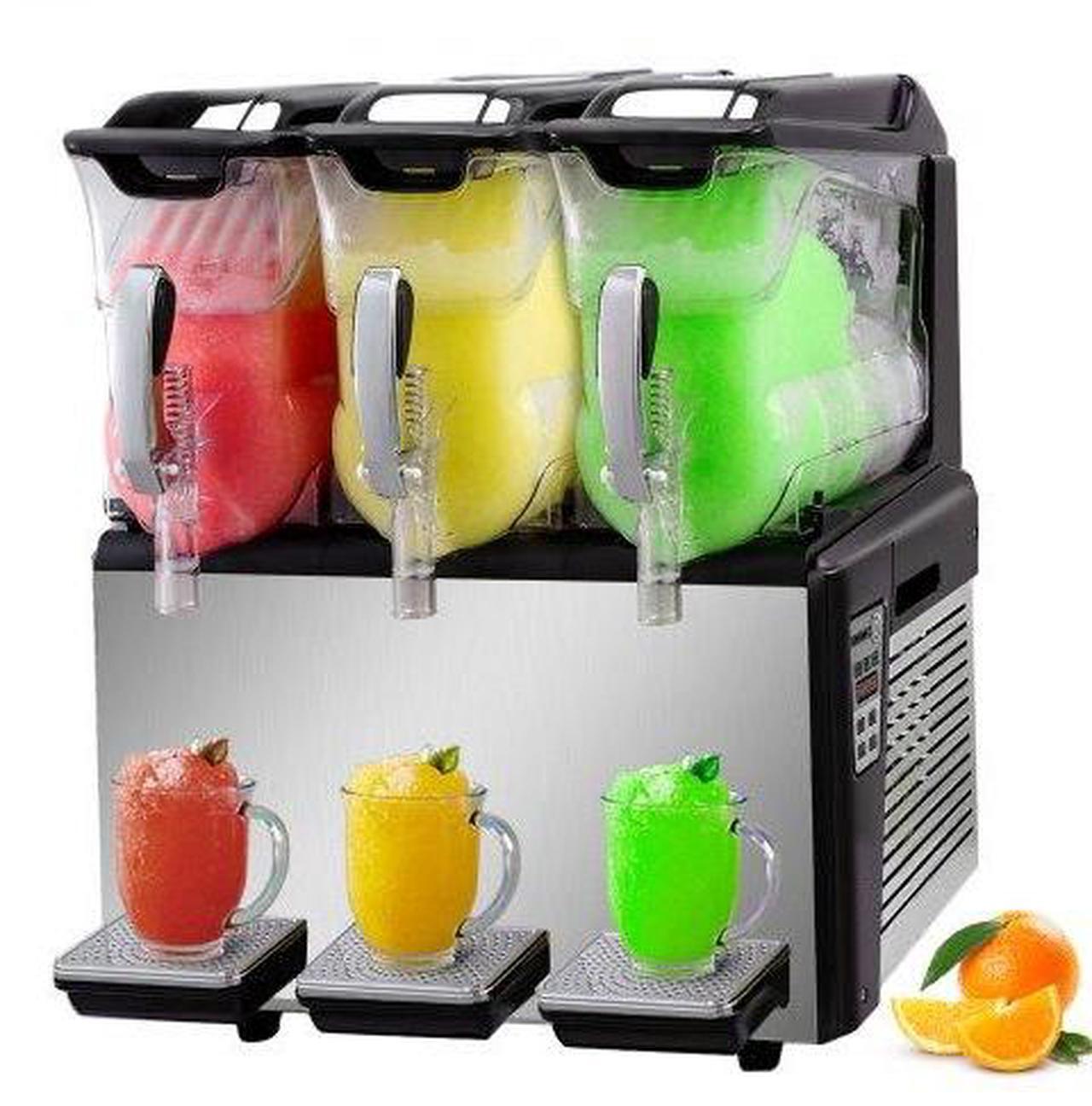 Alt view image 2 of 2 - 30L Triple-Bowl Full Size Slush Frozen Drink Machine 1250W Commercial Use