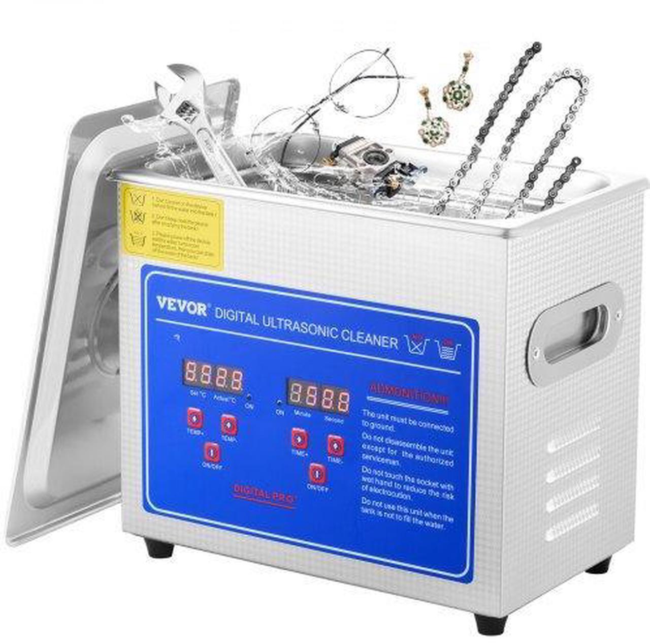 Alt view image 4 of 4 - VEVOR Stainless Steel 3 Liter 3l Industry Heated Ultrasonic Cleaner heater Timer