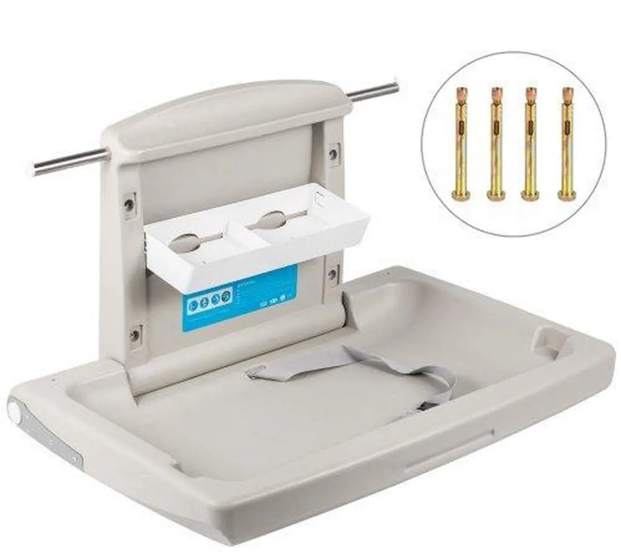 Alt view image 2 of 2 - VEVOR Baby Changing Station Commercial Wall Mounted Diaper Changing Table Fold Down