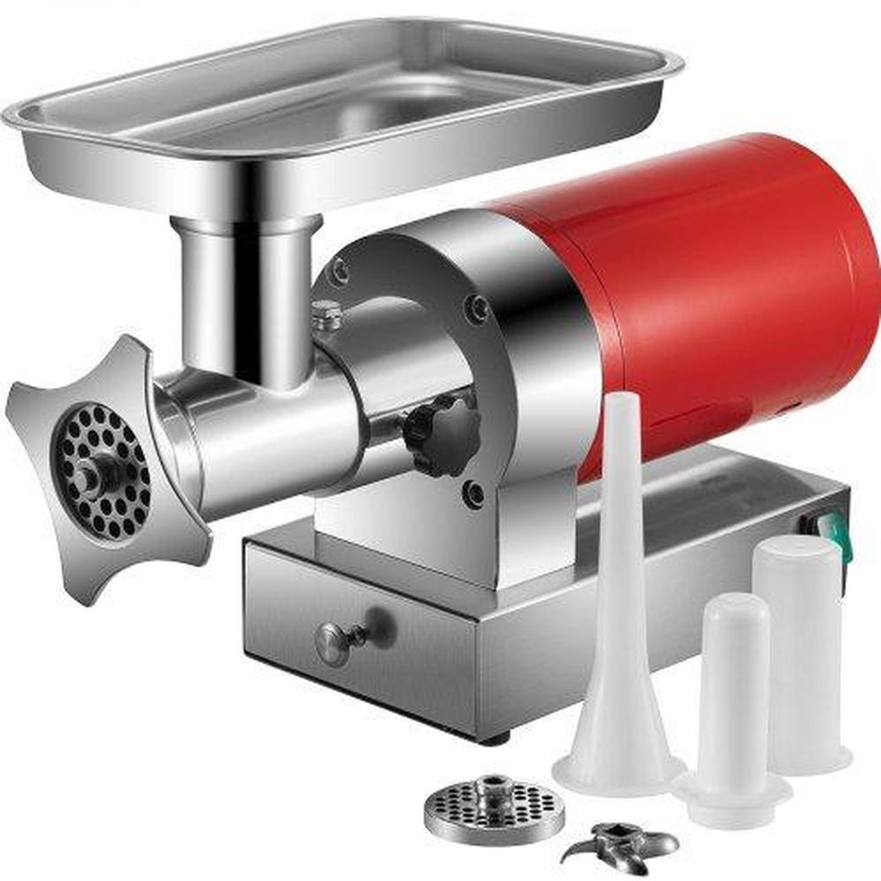 Alt view image 9 of 9 - VEVOR Electric Meat Grinder Meat Mincer 661Lbs/H Sausage Maker 1.5HP Red Drawer