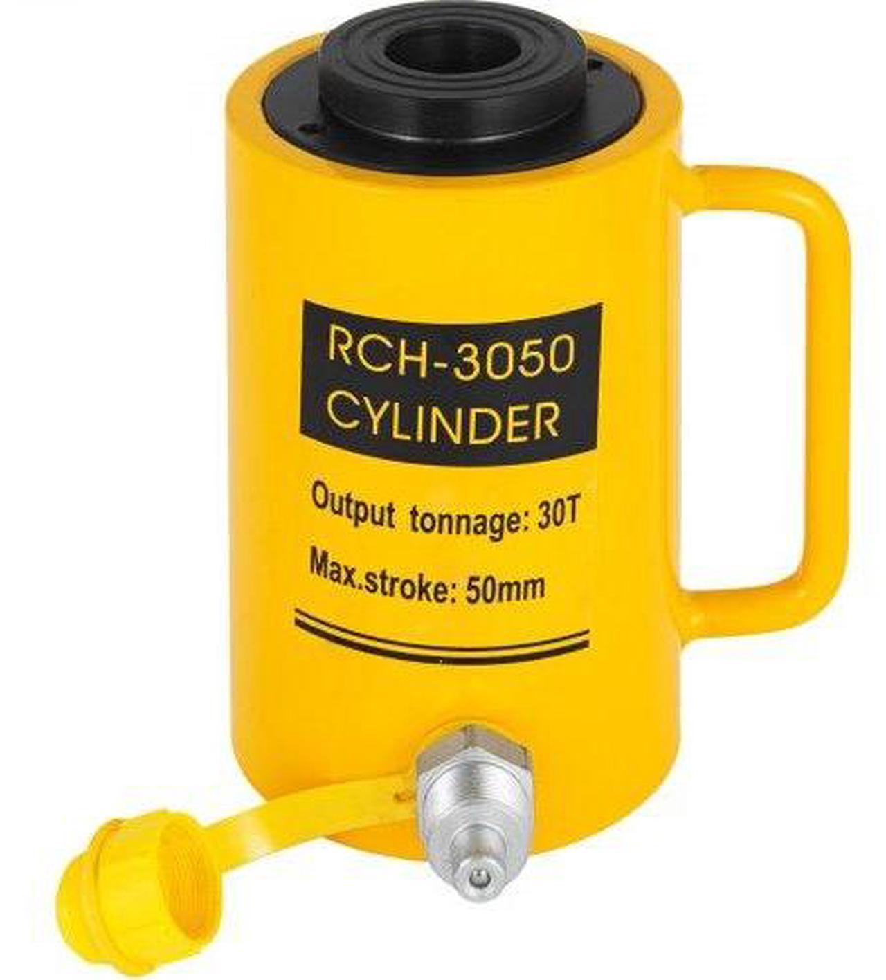 Alt view image 2 of 2 - VEVOR Hydraulic Cylinder Jack Hollow 2" Stroke Pressure Pump 30t/66000lbs Localfast