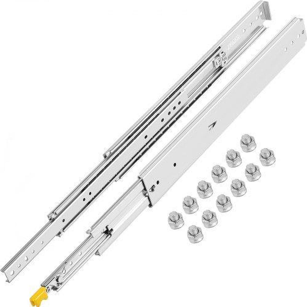Alt view image 2 of 2 - VEVOR Heavy Duty Drawer Slides 500lbs Ball Bearing Drawer Slides 40inch Long With Lock