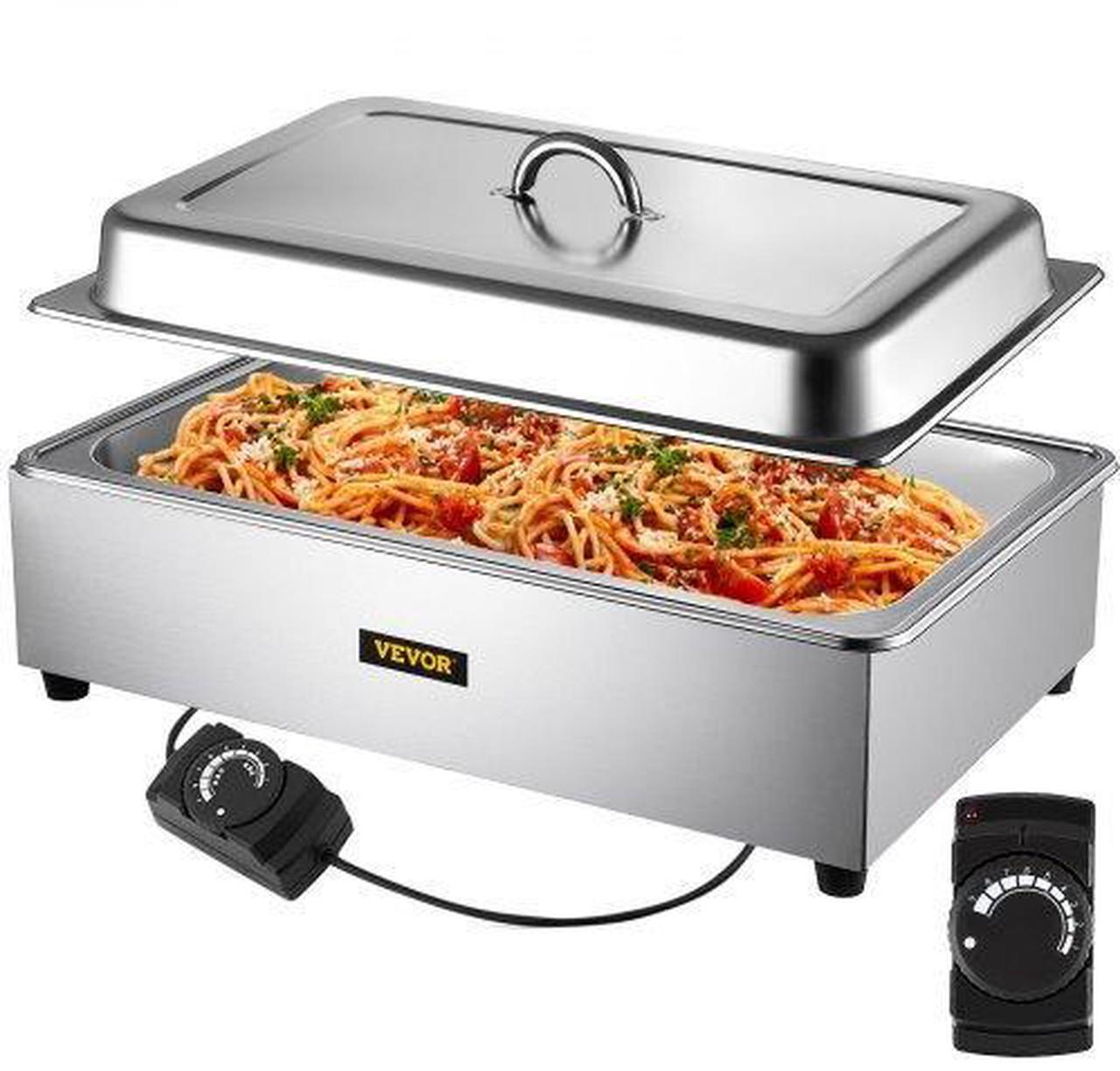 Alt view image 2 of 2 - VEVOR Commercial Food Warmer, Full-Size 1 Pot Steam Table with Lid, 9.5 Quart Electric Soup Warmers, Grade Stainless Steel Bain Marie Buffet Equipment, Fits 21 x 13.2 Pan, 400W, for Restaurant, Sliver
