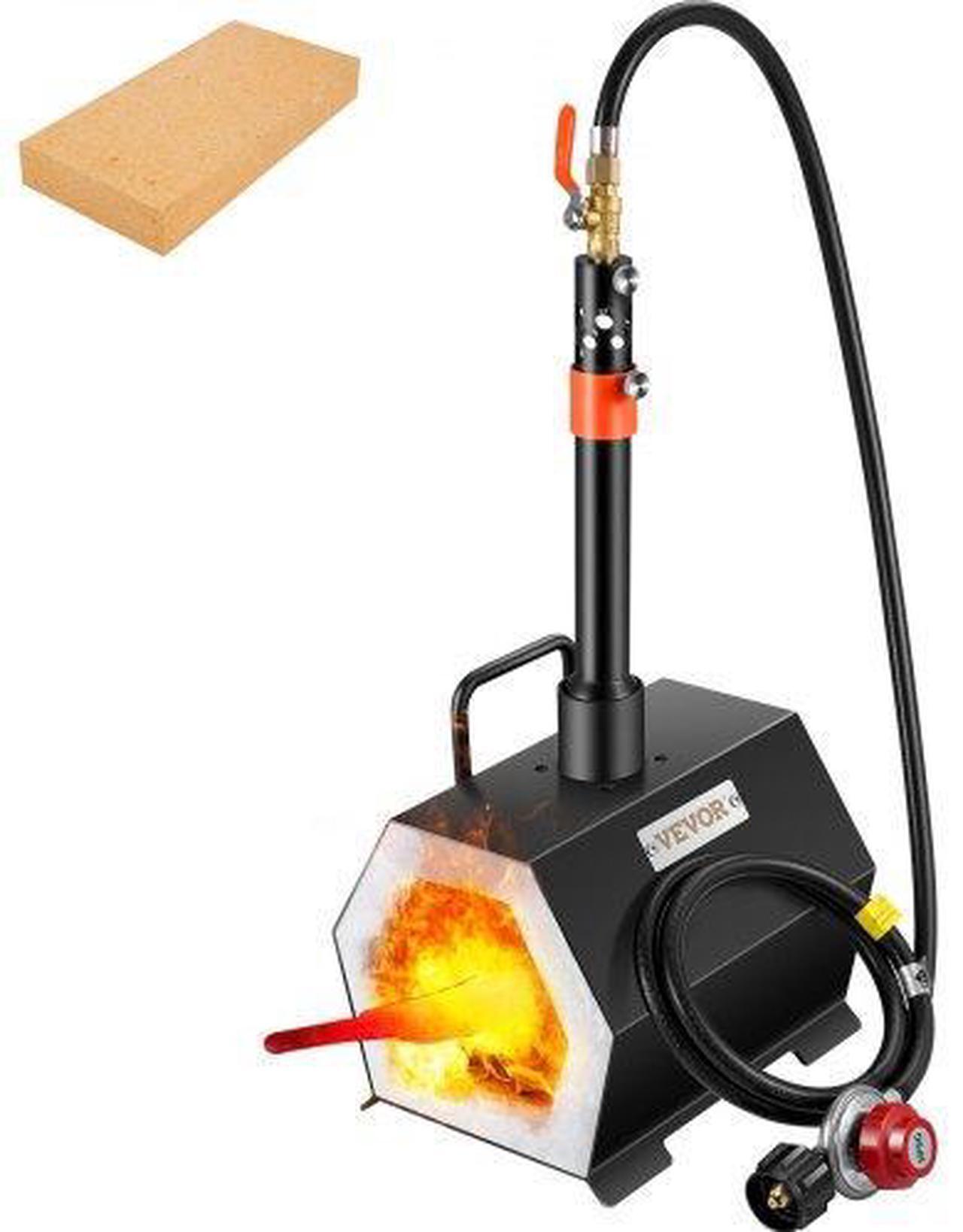 Alt view image 2 of 2 - VEVOR Propane Forge Portable, Single Burner Tool and Knife Making, Large Capacity Blacksmith Farrier Forges, Mini Furnace Blacksmithing, Gas Forging Tools and Equipment, Complete Kit