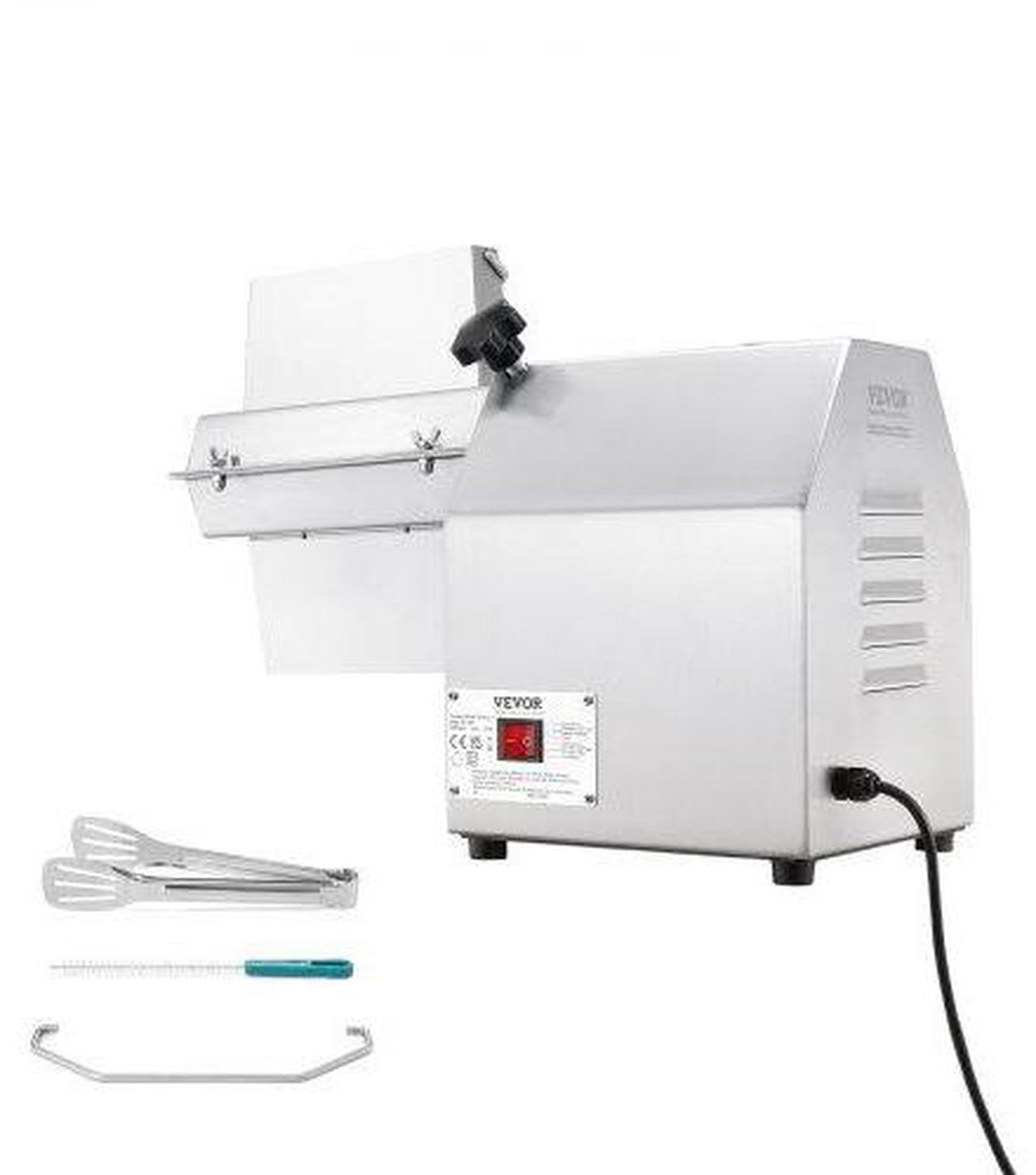 Main image of VEVOR Commercial Meat Tenderizer, Heavy Duty 304 Stainless Steel Kitchen Tool with Meat Tong, Cleaning Brush, and Tray, 750W Electric Meat Tenderizer Machine for Beef, Turkey, Chicken, Pork, and Fish