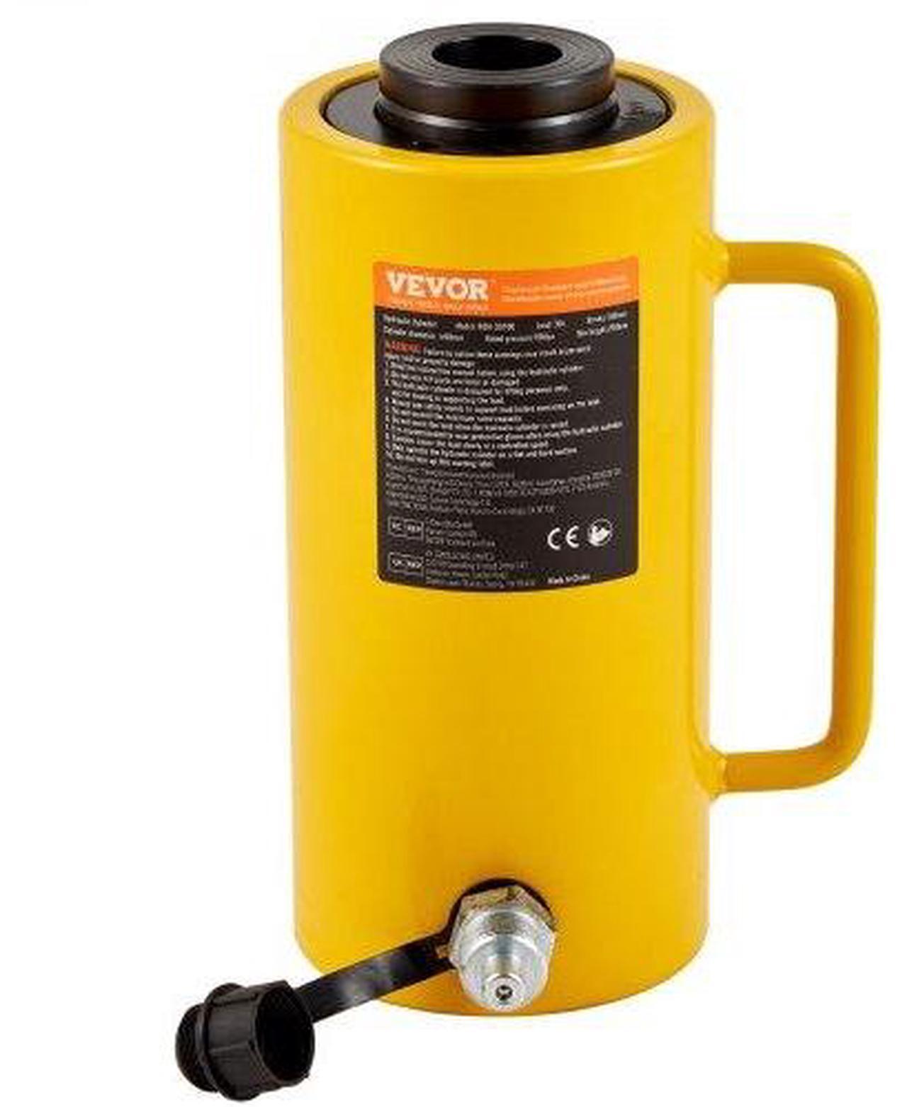 Alt view image 11 of 11 - VEVOR Mophorn Hydraulic Cylinder Jack 30Ton, Solid Ram Hydraulic Cylinder 4Inch, Stroke Single Acting Hydraulic Cylinder, w/Quick Connector Portable Hydraulic Solid Jack Industrial Lifting Jack Ram