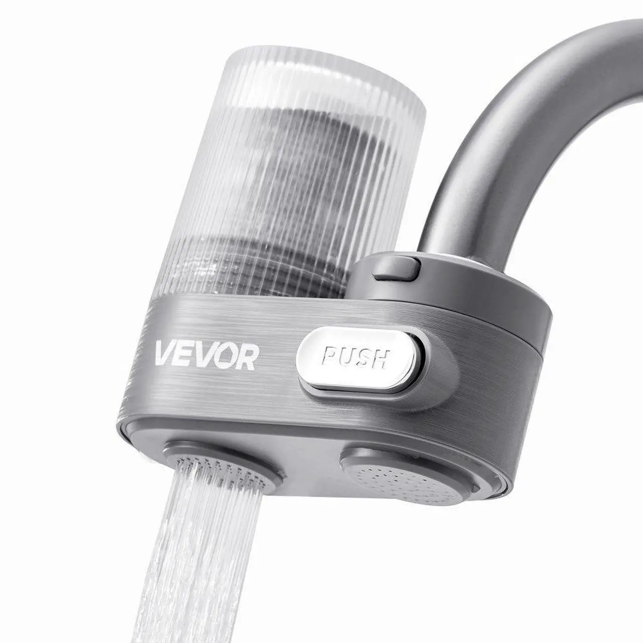 Main image of Faucet Mount Water Filter Sink Water Purifier for Kitchen Vertical Gray