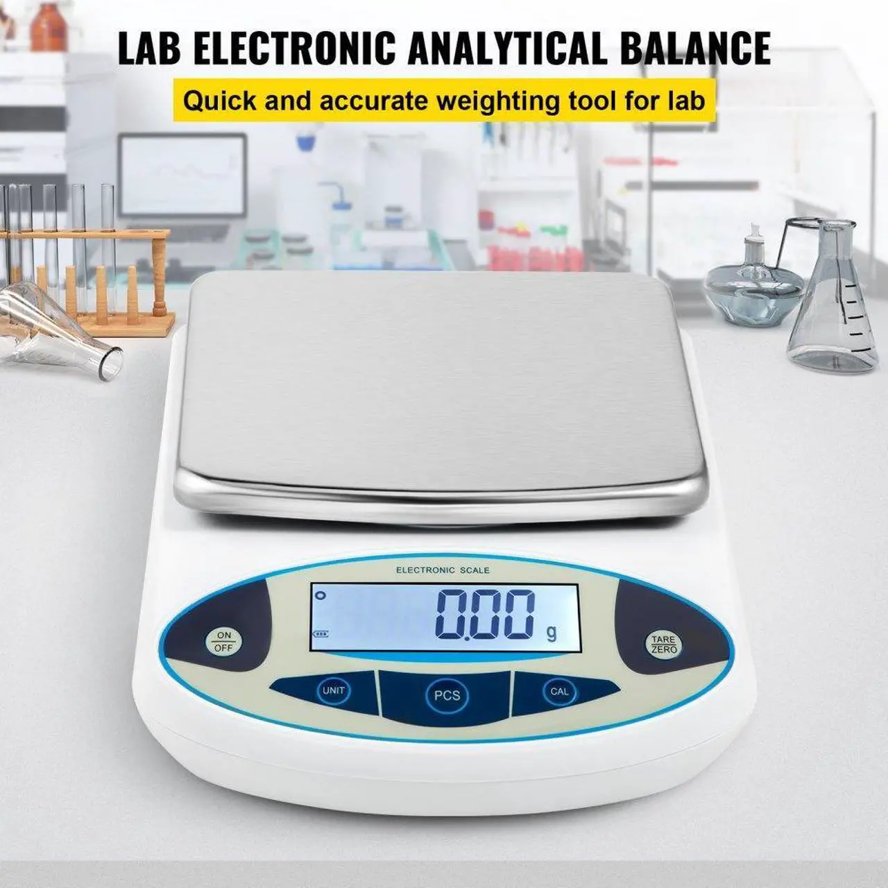 Alt view image 3 of 8 - Vevor Lab Analytical Balance Digital Precision Scale 5000gx0.01g High Precision