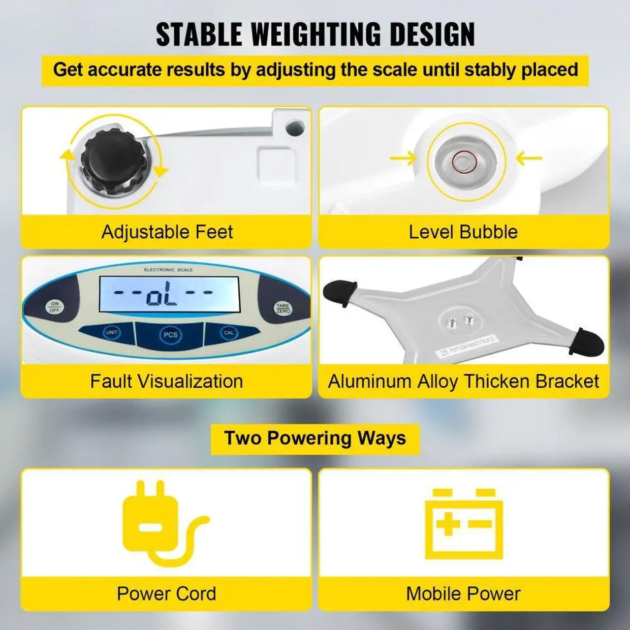 Alt view image 7 of 8 - Vevor Lab Analytical Balance Digital Precision Scale 5000gx0.01g High Precision