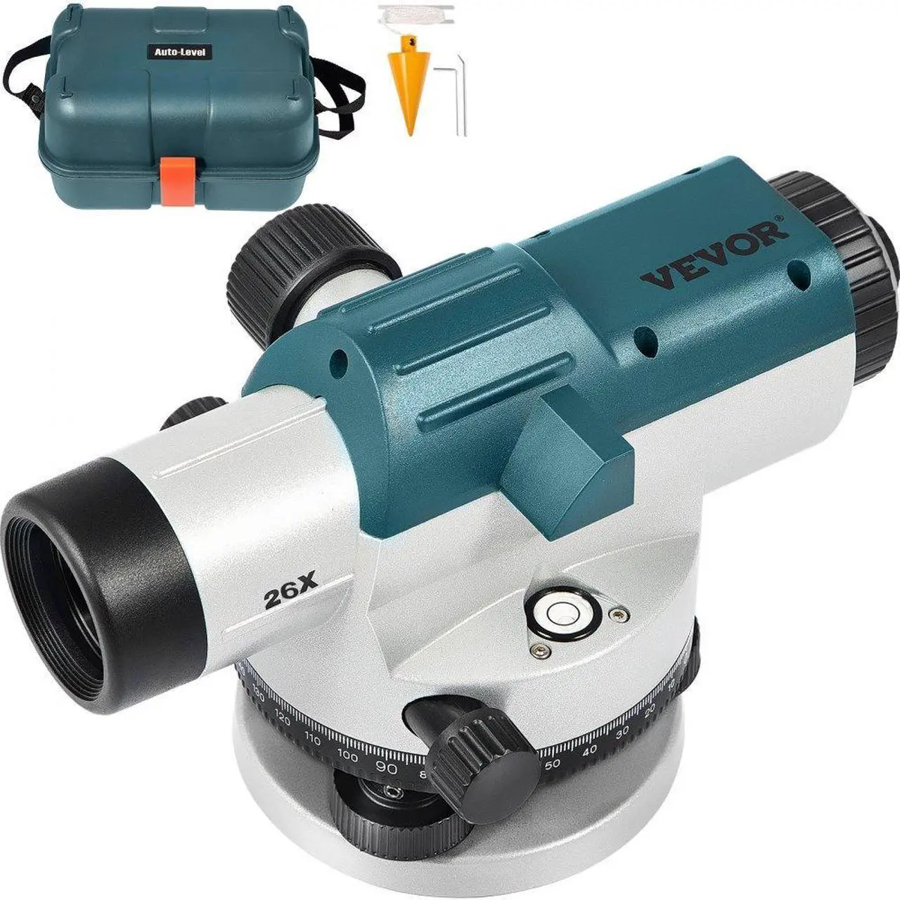 Alt view image 2 of 8 - VEVOR Automatic Optical Level 26X Optical Auto Level Kit High Precision Height/Distance/Angle Level Measure Builders Level with Magnetic Dampened Compensator and Transport Lock, IP54 Waterproof