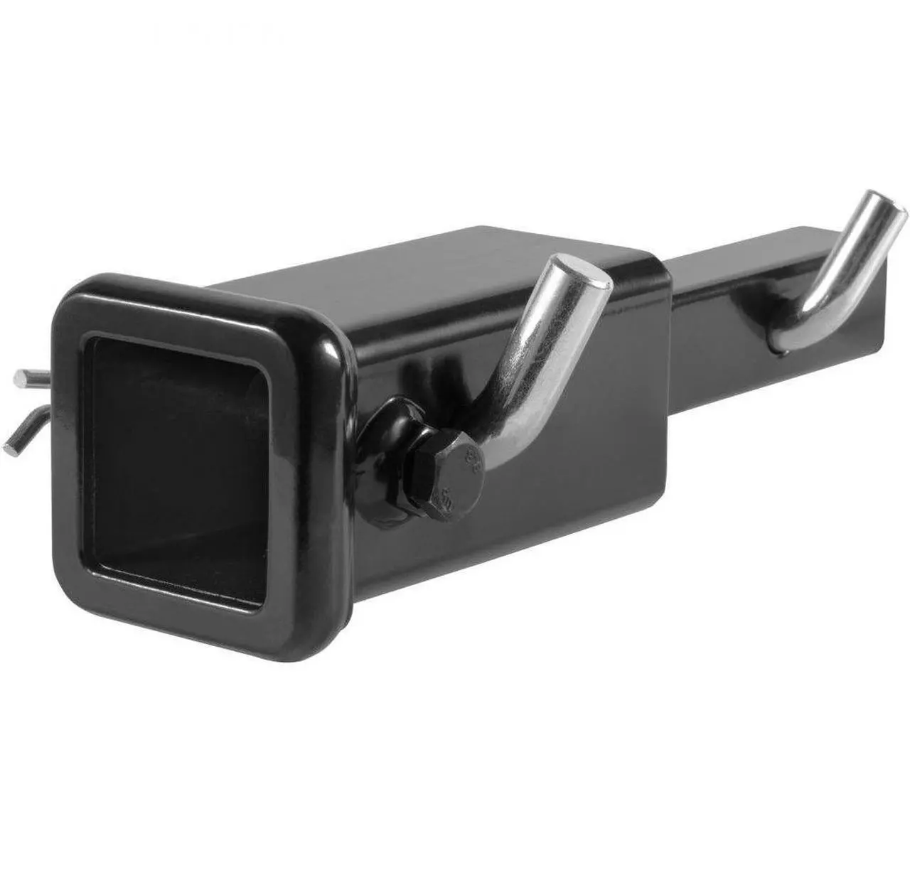 Main image of VEVOR Trailer Hitch Extender, 1-1/4" to 2" Receiver Hitch Adapter, Trailer Hitch Extension Tube Extender, 6" Extension Length, 4000 lbs Towing Capacity, Hitch Pins, Clips, Bolt and Nut Included, Black