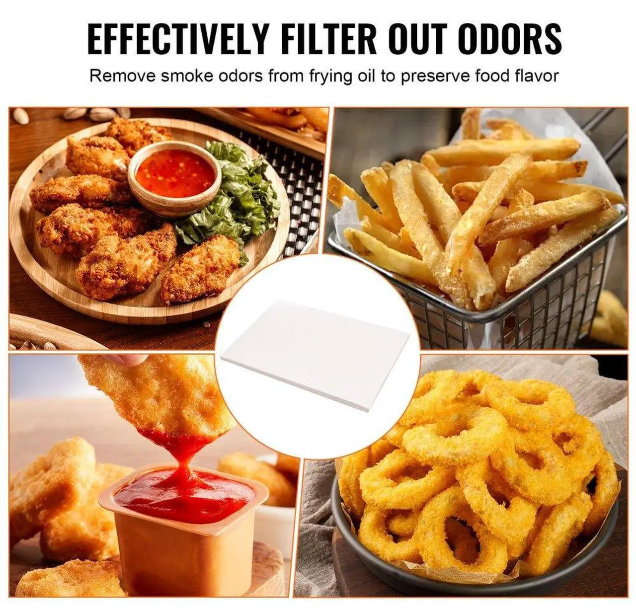Alt view image 4 of 7 - VEVOR Fryer Filter Paper, 100 Sheets, 25.7" x 16.9", Replacement Deep Fryer Filter Sheets for 55L Commercial Mobile Fryer Filter Machine, for Restaurant, Fast Food Shop, Carnival Concession Stand