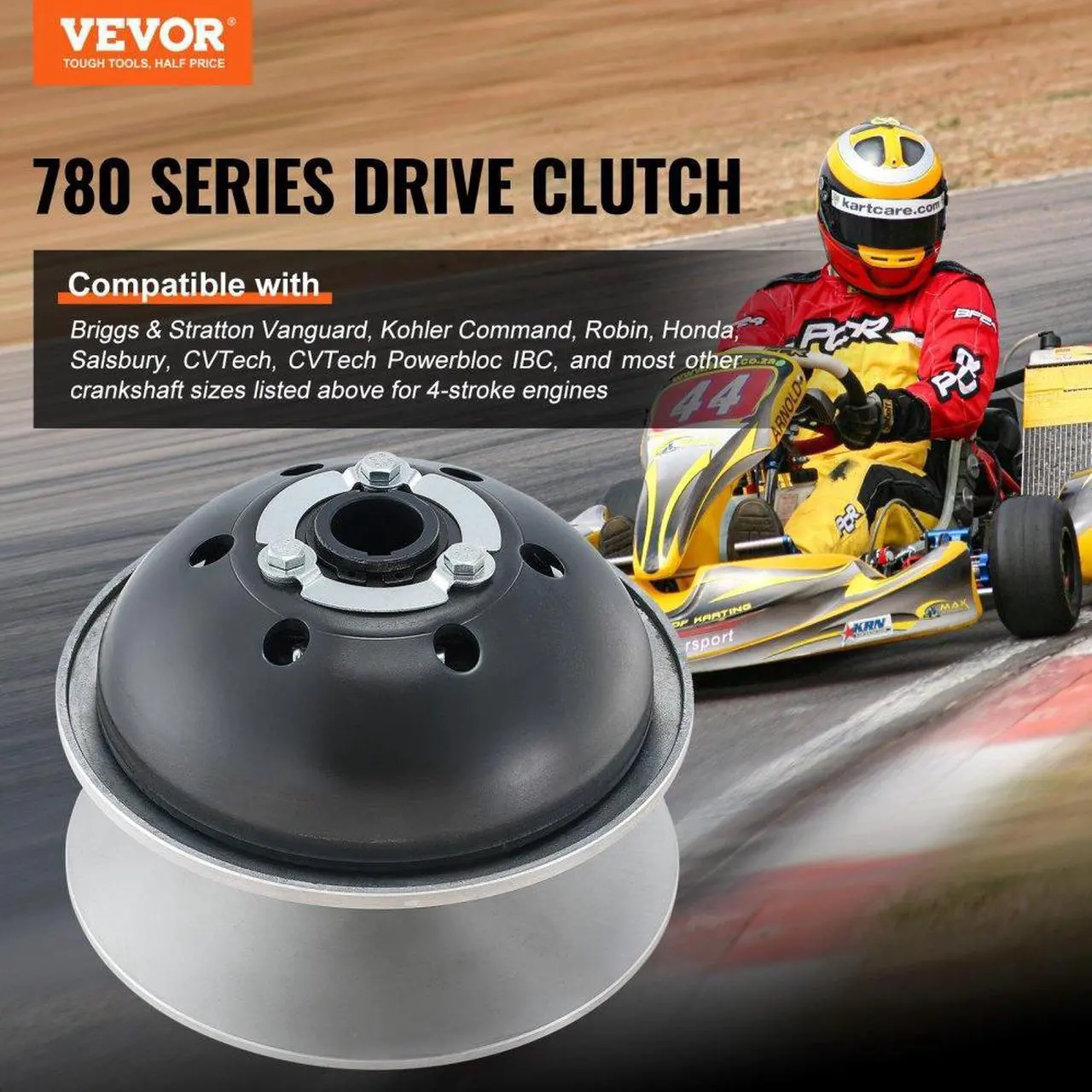 Alt view image 2 of 7 - VEVOR Primary Drive Clutch, 780 Series Go-Kart Drive Clutch 1" Bore 1/4" Keyway Comet, for Taking a 1 3/16-1 1/4" Wide Belt 4 Cycle Engines, Replace# 302405A / 302405